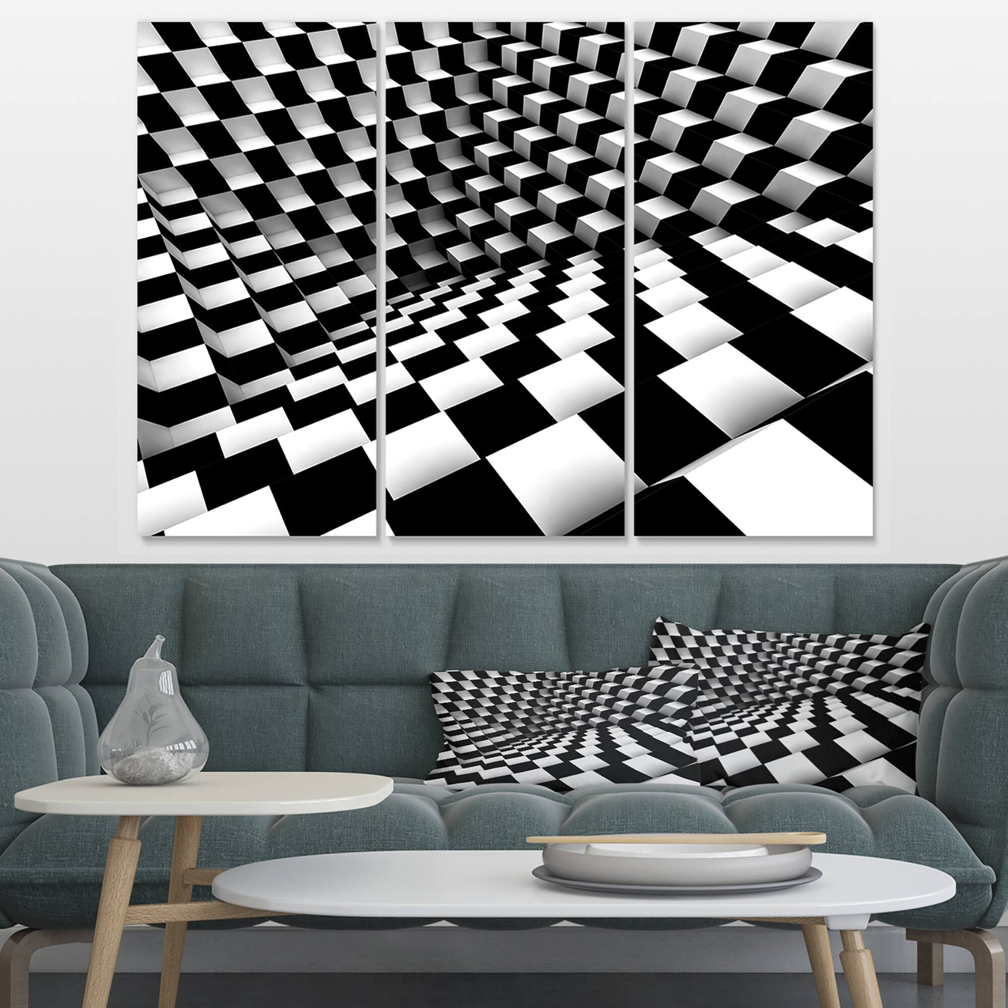 Designart - Optical Black and White Pattern