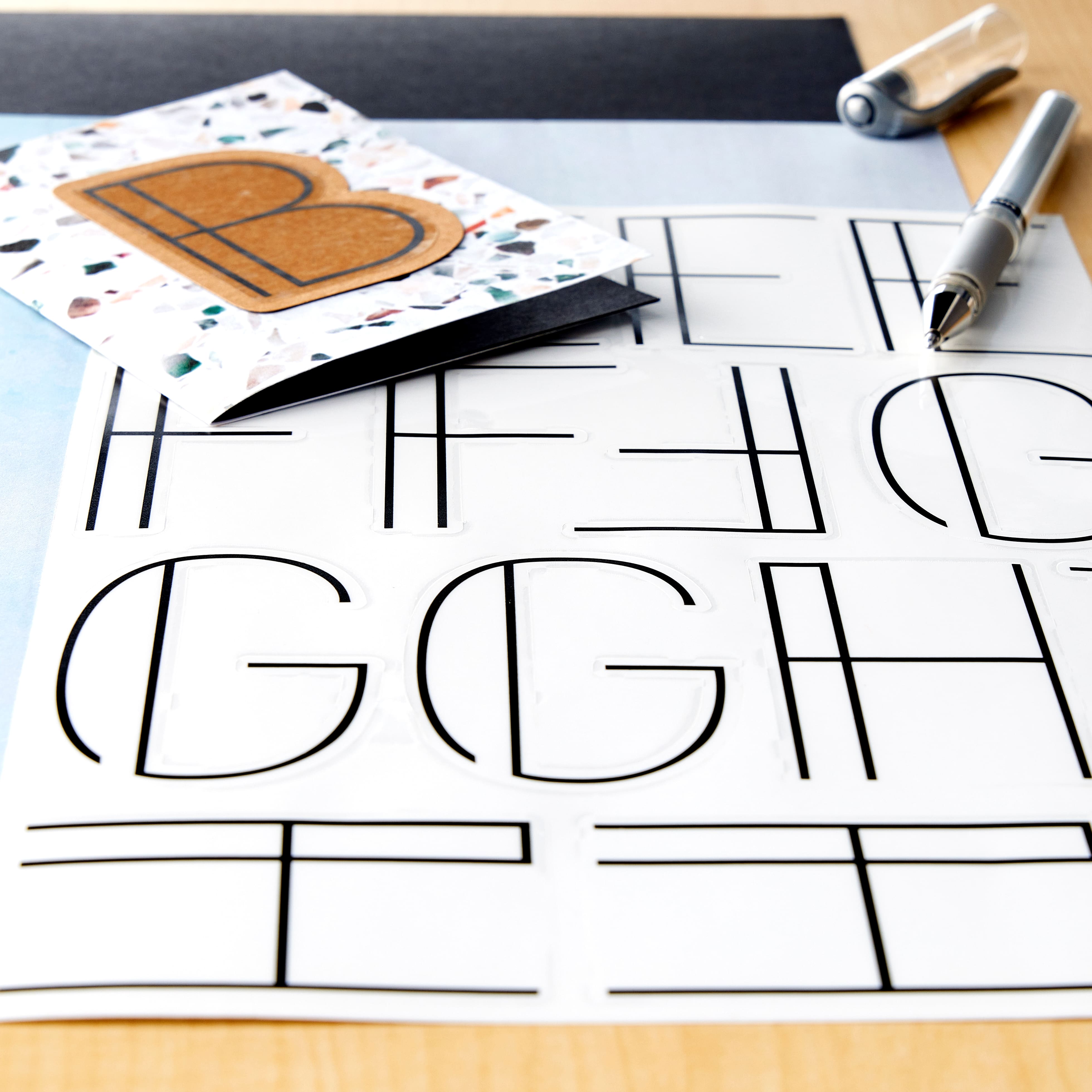 12 Pack: Black Lines Alphabet Stickers by Recollections™
