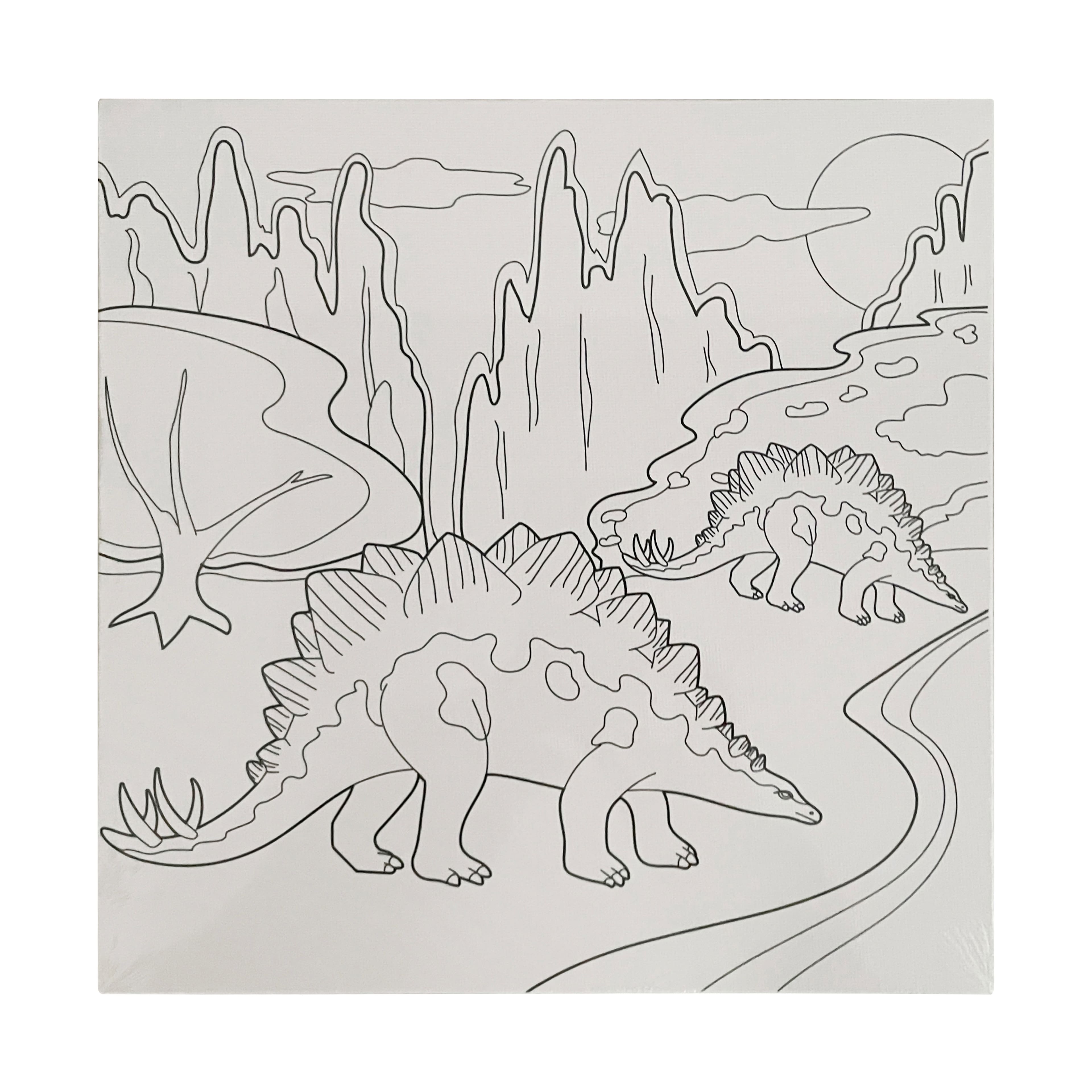 6 Packs: 8 ct. (48 total) Dinosaur Canvas Set by Creatology™