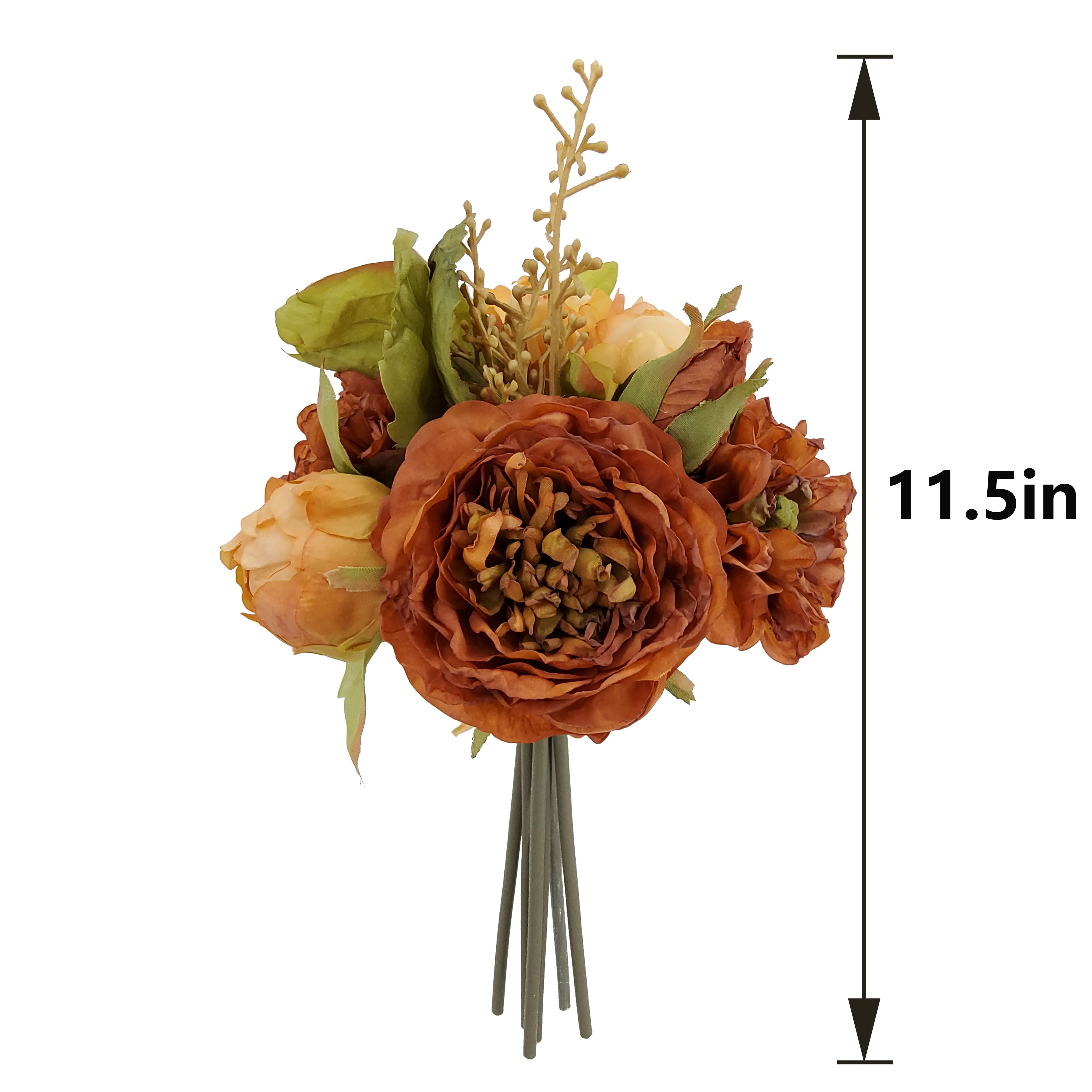 11.5" Orange Peony & Rose Mix Bouquet by Ashland®
