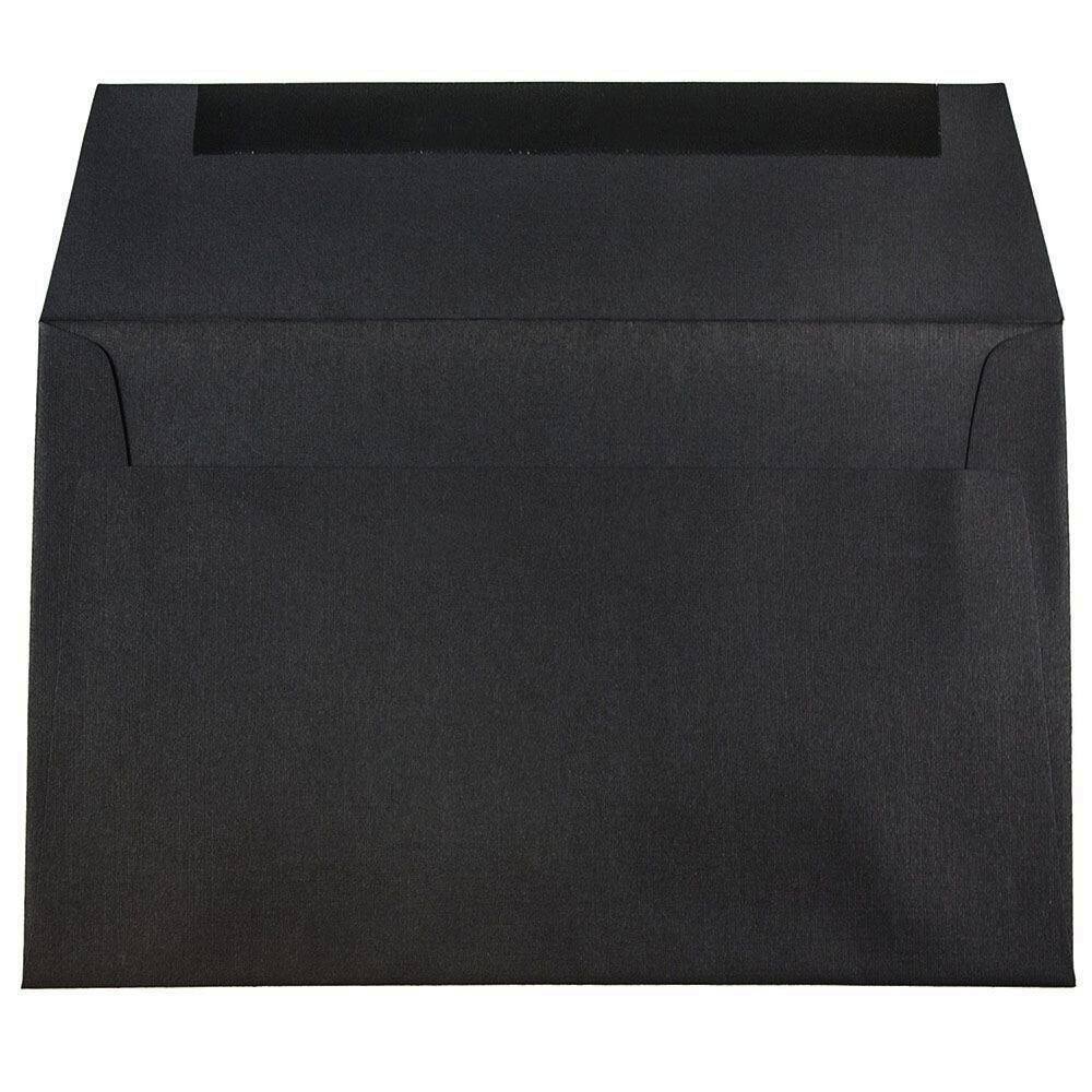 JAM Paper A8 Black Linen Passport Invitation Envelopes
