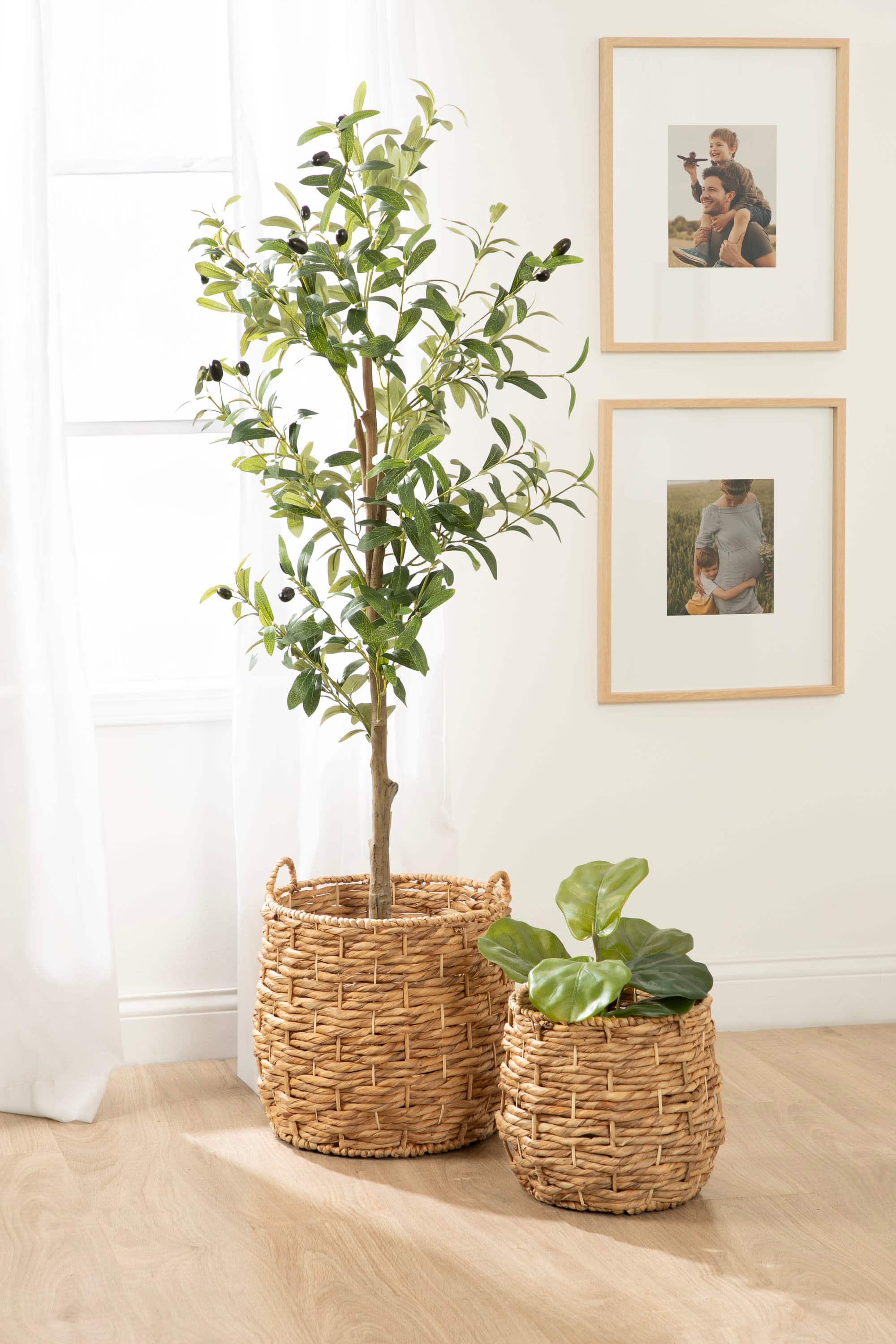 Kate and Laurel Livia Round Woven Basket Set