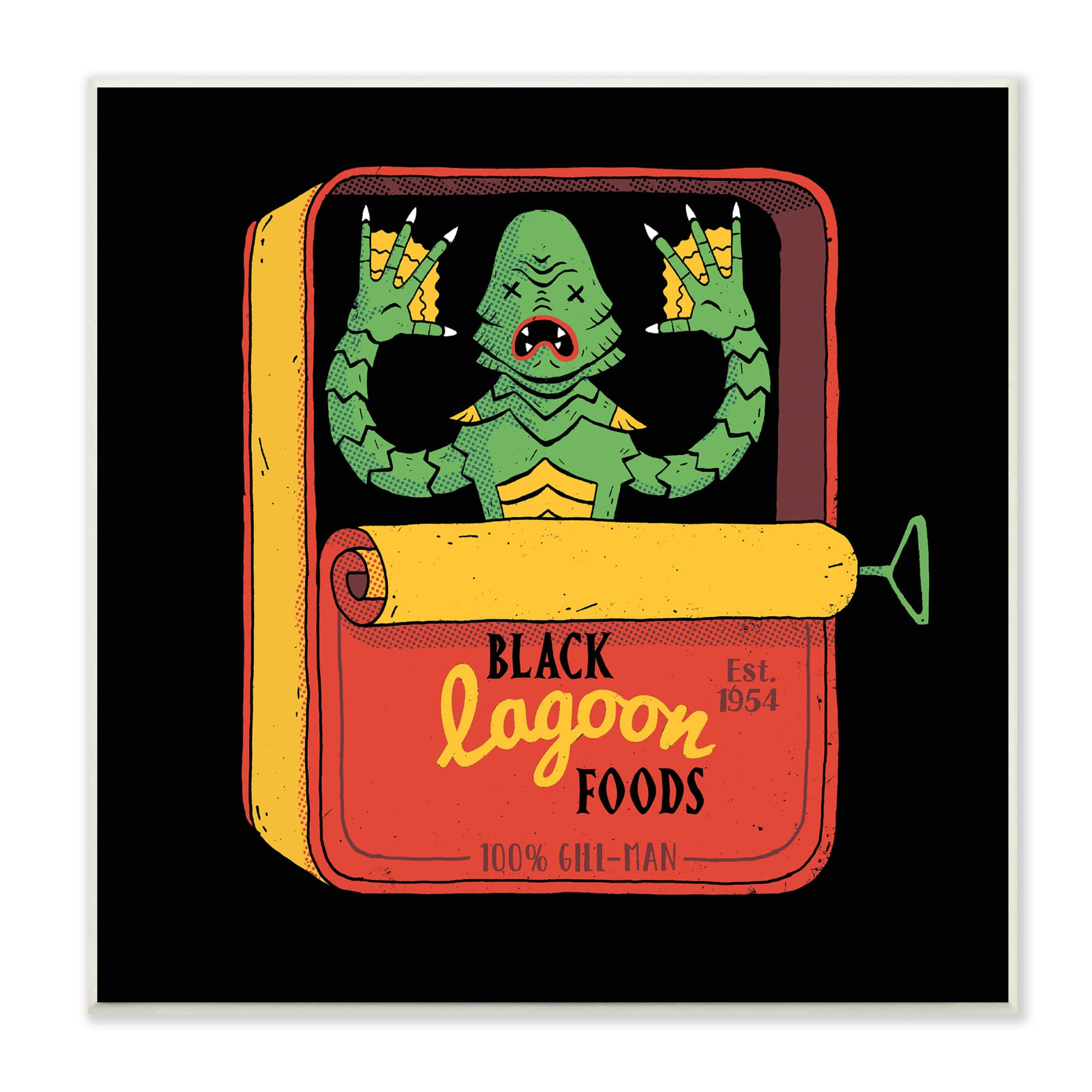 Stupell Industries Black Lagoon Creature Wall Plaque Art