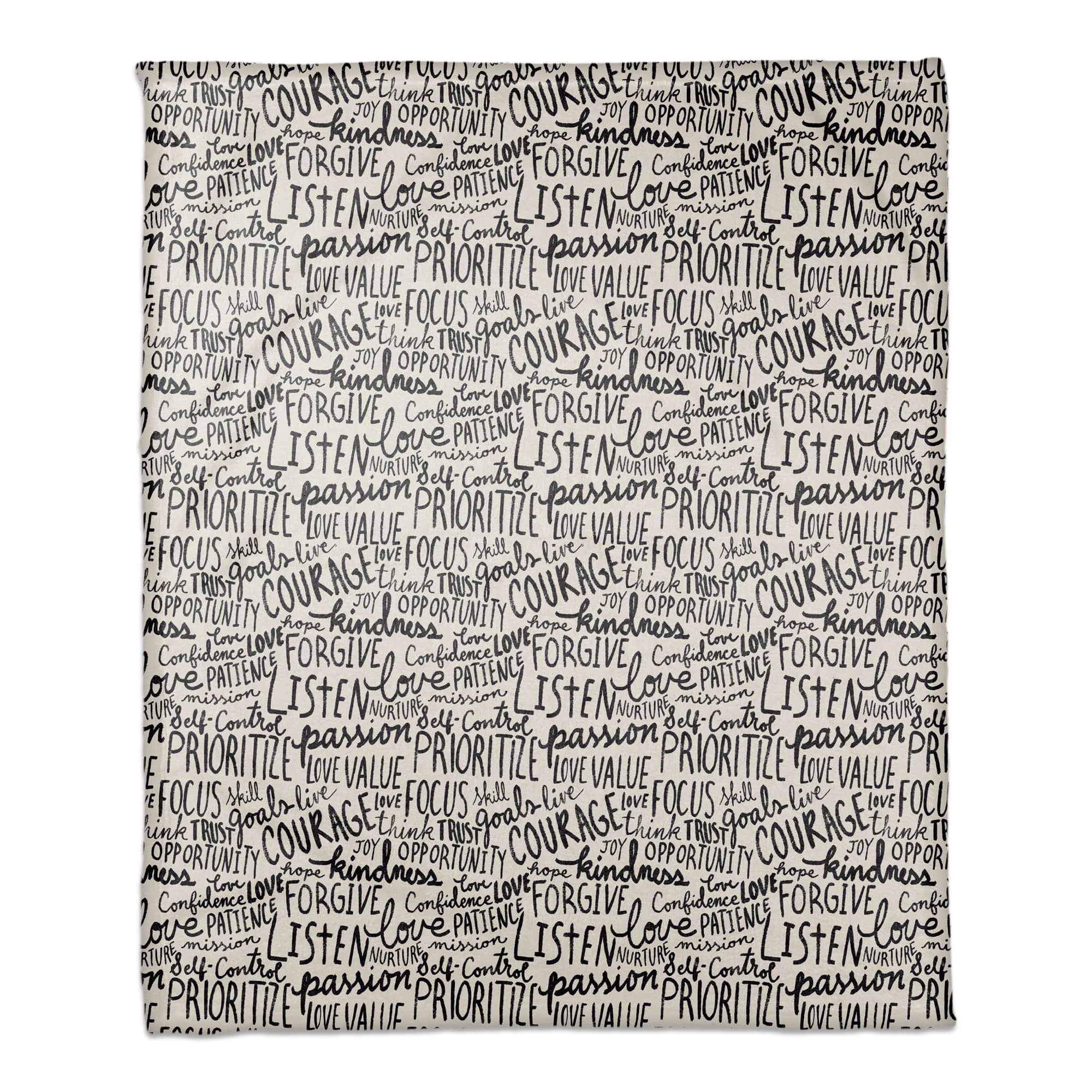 Wisdom Words 50" x 60" Coral Fleece Blanket