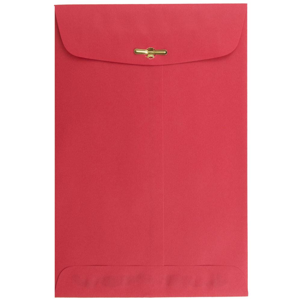 JAM Paper 6" x 9" Red Open End Catalog Recycled Envelopes, 25ct.