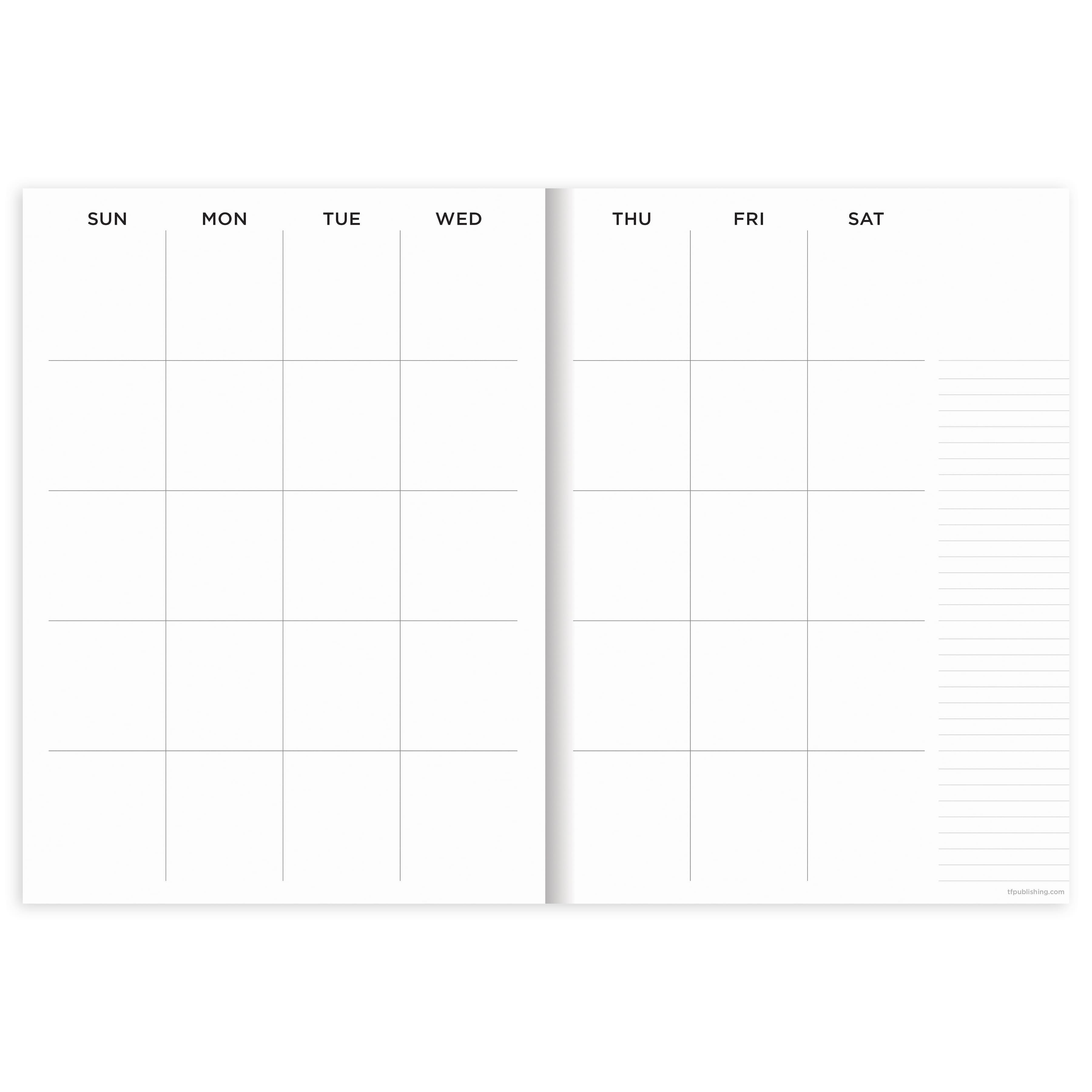 TF Publishing Medium Delicate Peach Boho Undated Monthly Planner