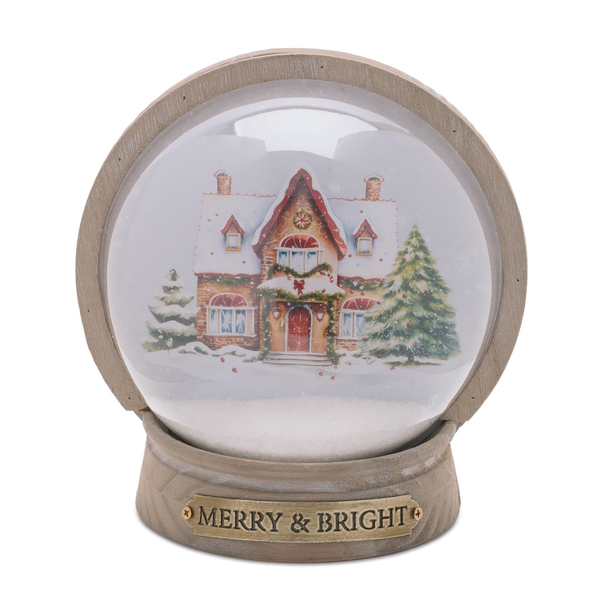 Melrose 7" Lighted Christmas Village Globe Décor Set
