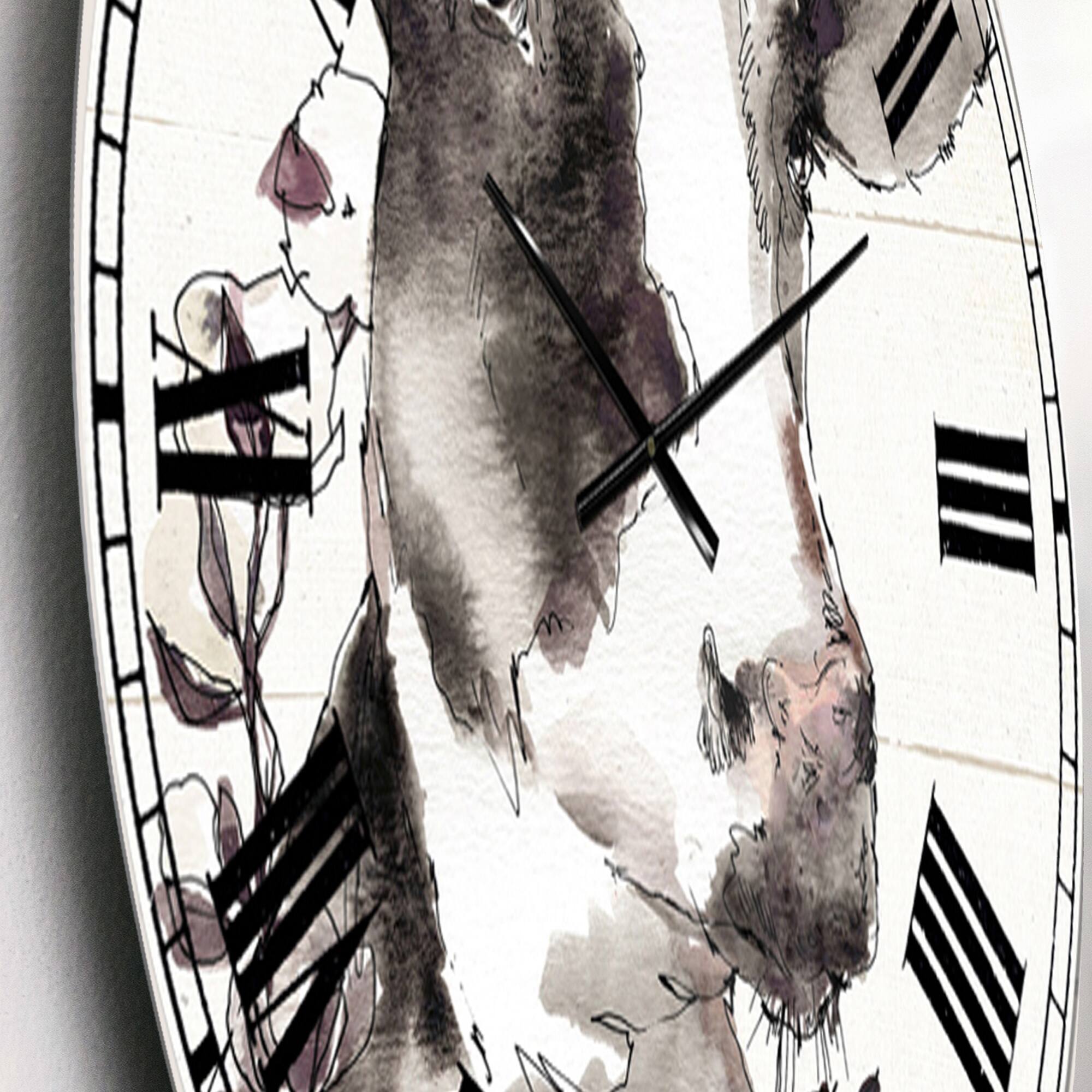 Designart 'Cow Portrait Country Life Farmhouse Wall Clock