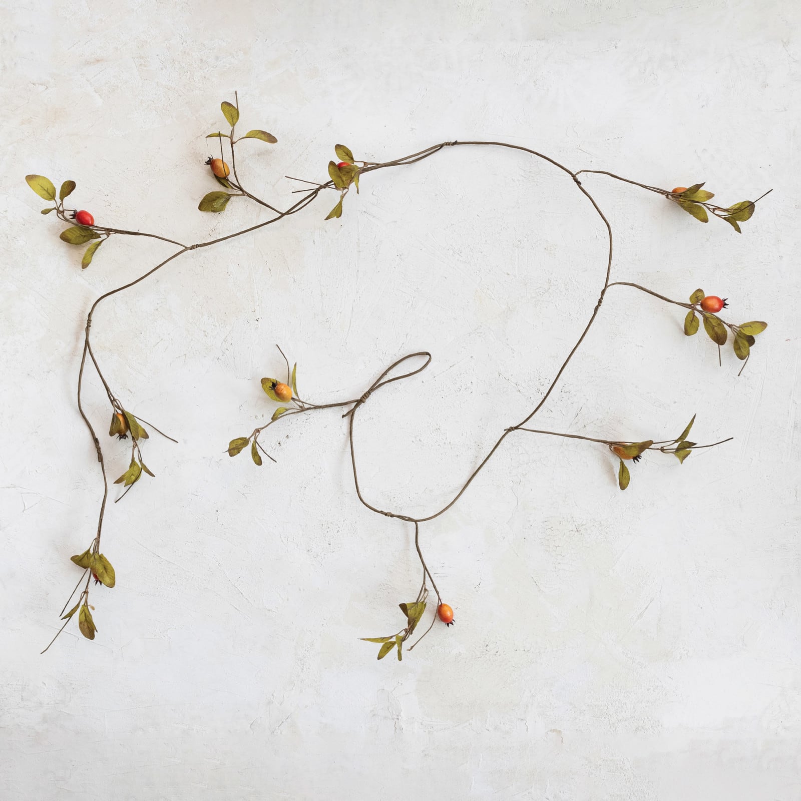 Hello Honey® 6ft. Green & Orange Faux Rose Hip Garland