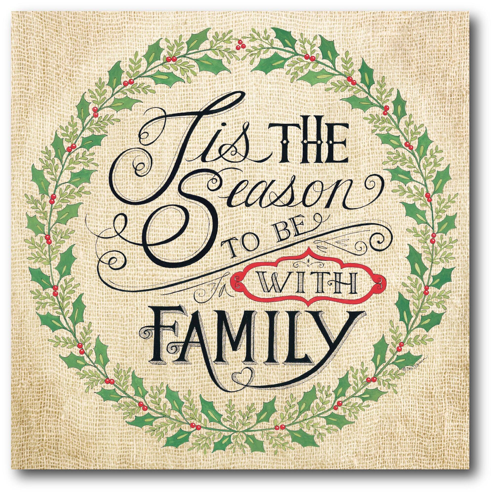 Courtside Market® Tis the Season To Be With Family Gallery-Wrapped Canvas Wall Art