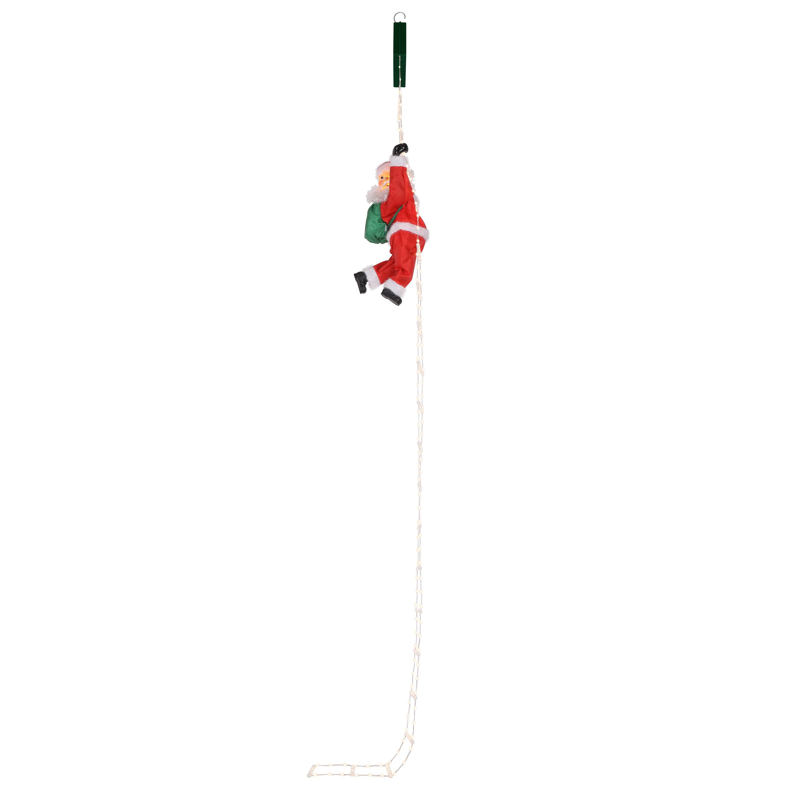 Mr. Christmas 10ft. Rope Ladder with Outdoor Animated Climbing Santa