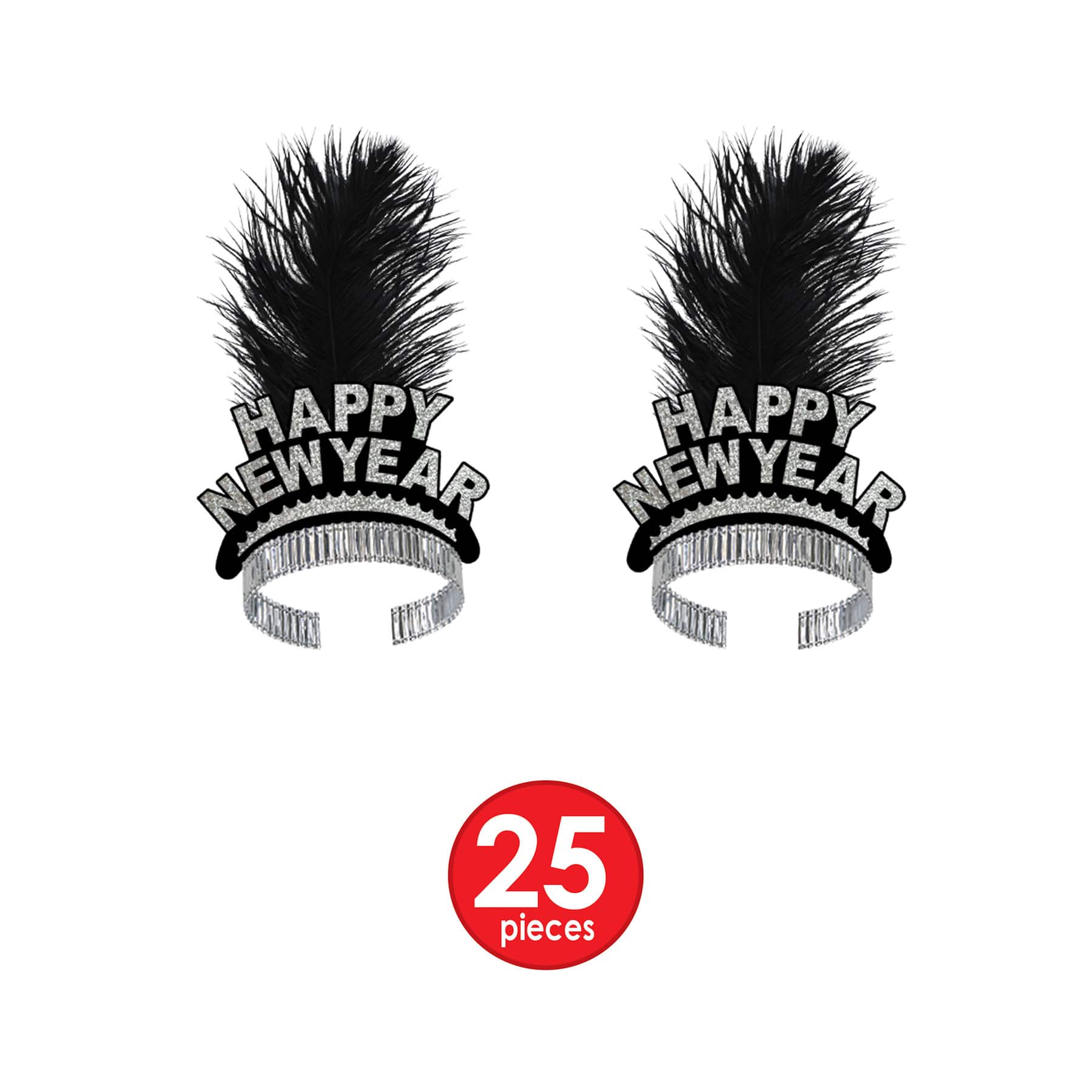 Beistle Black & Silver New Year Diamond Party Favor Kit for 50