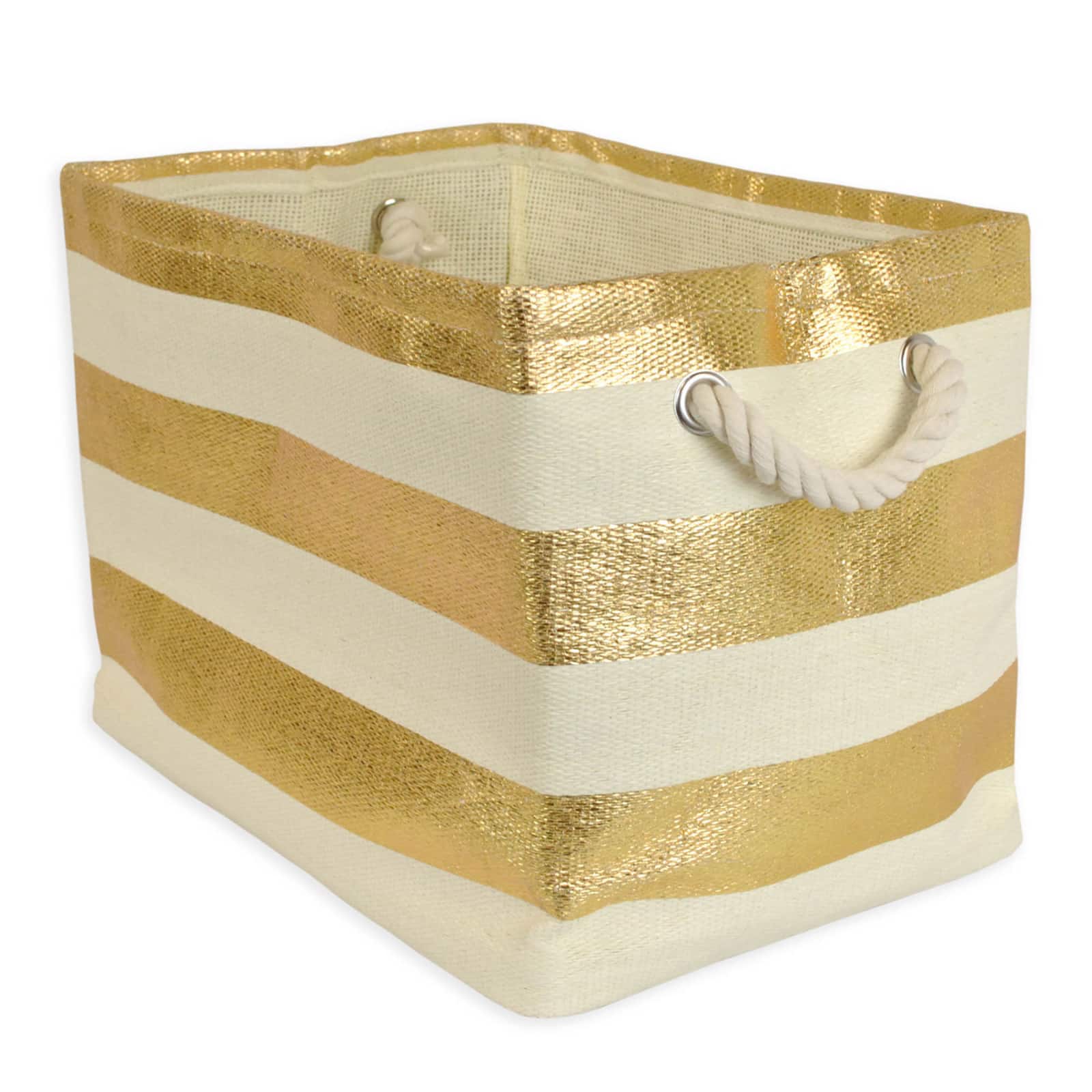 DII® Large Striped Rectangle Woven Paper Storage Basket