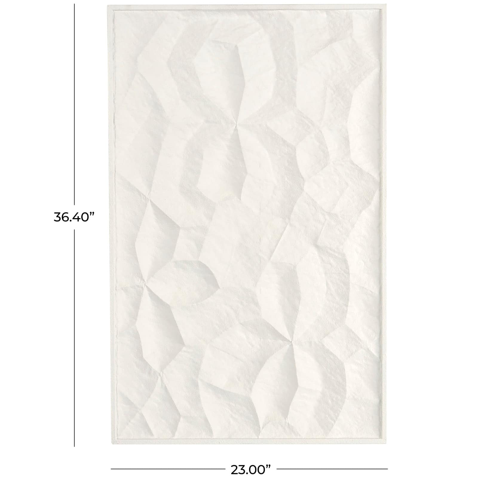 Abstract Dimensional Wall Art in White Frame