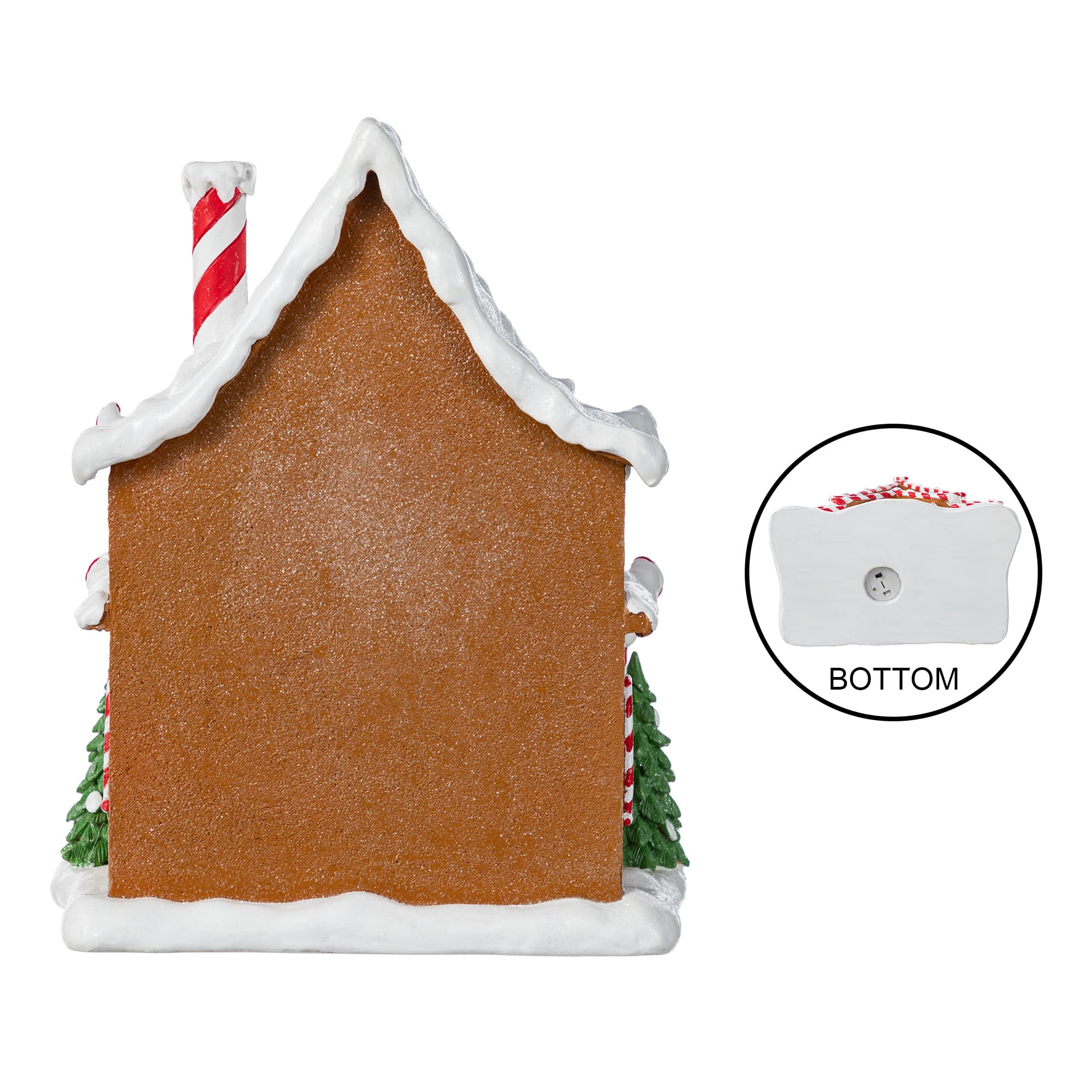 Glitzhome® 11.75" Christmas Lighted Resin Village Table Decor