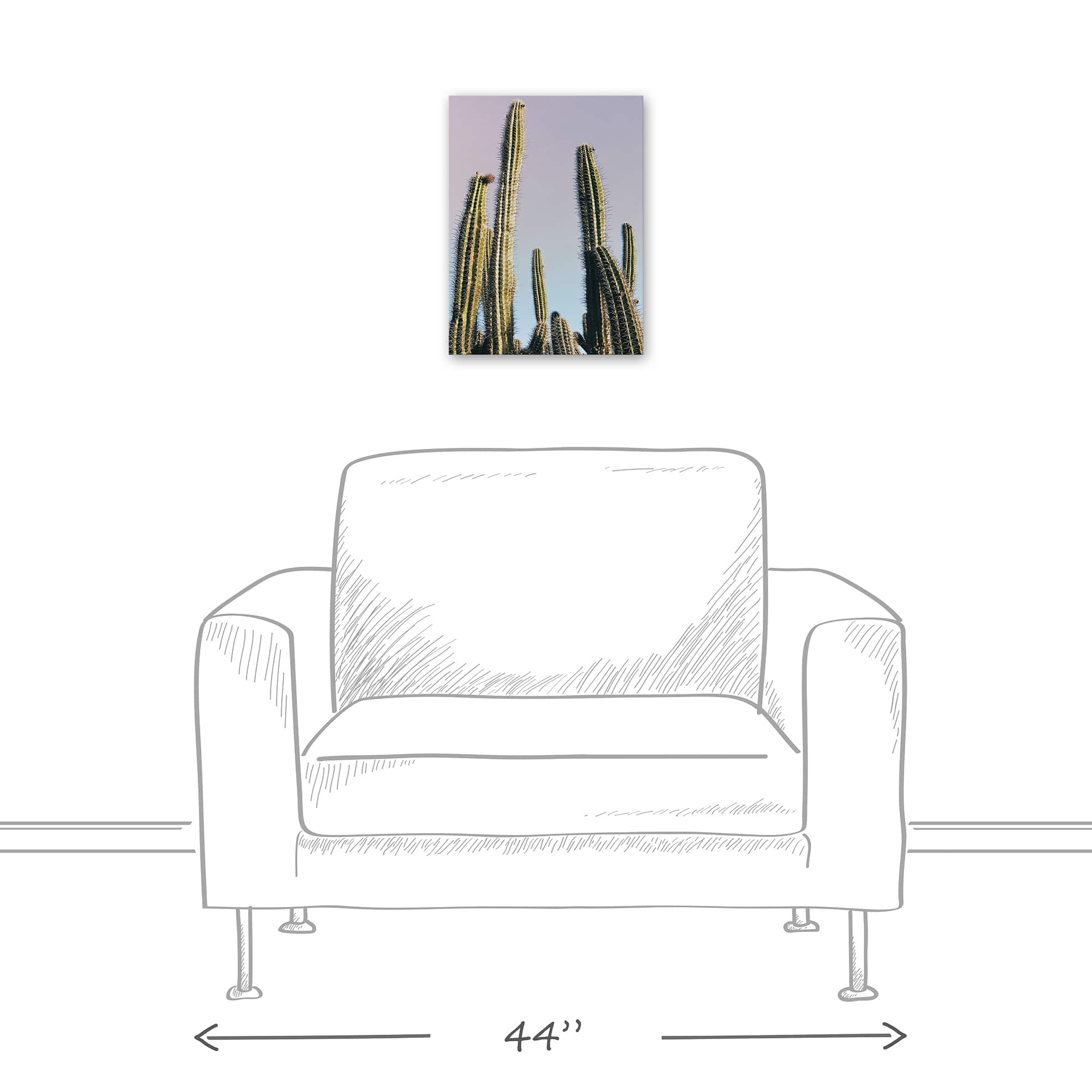 Tall Cactus 12" x 16" Canvas Wall Art