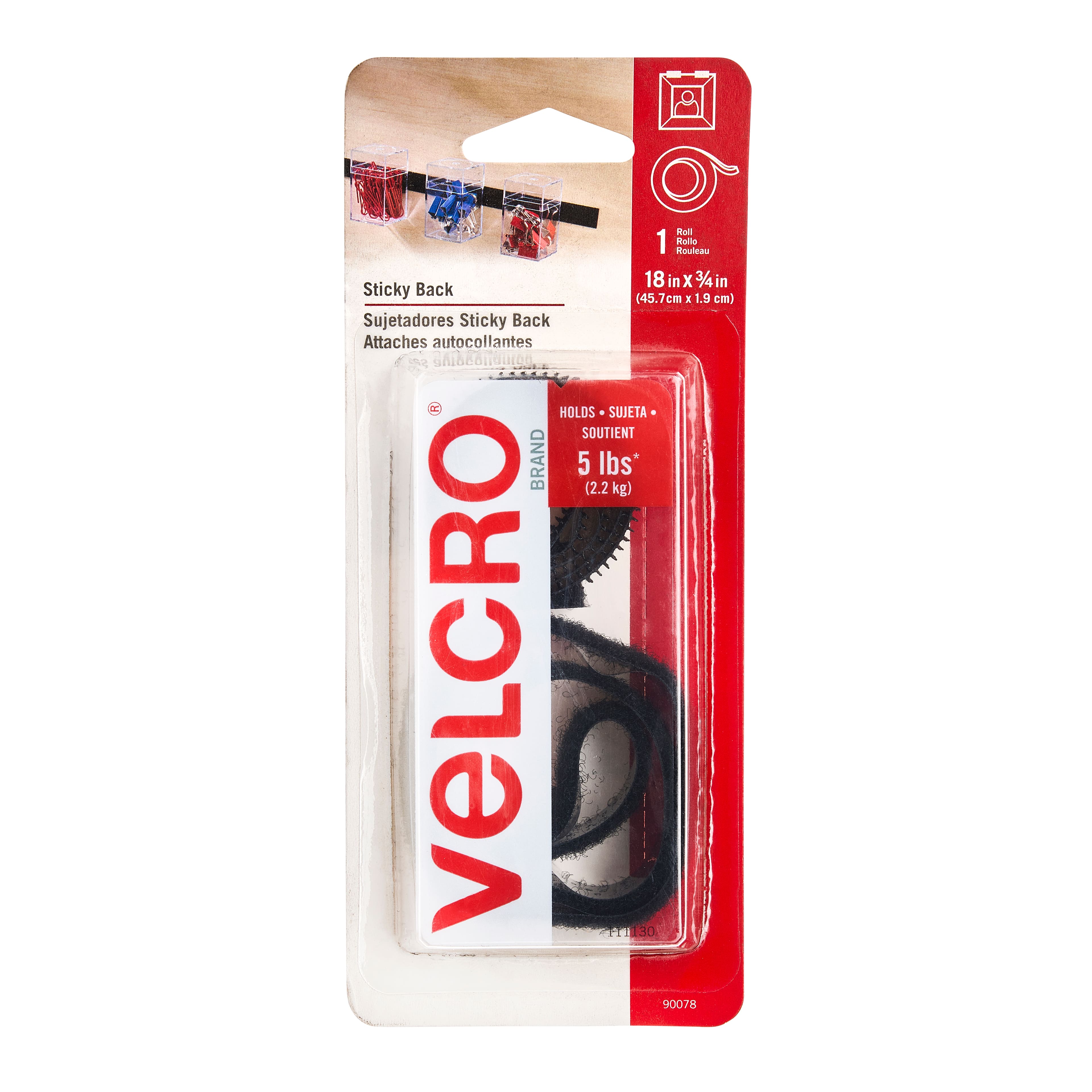 12 Pack: VELCRO® Brand Sticky Back Black Tape, 18"