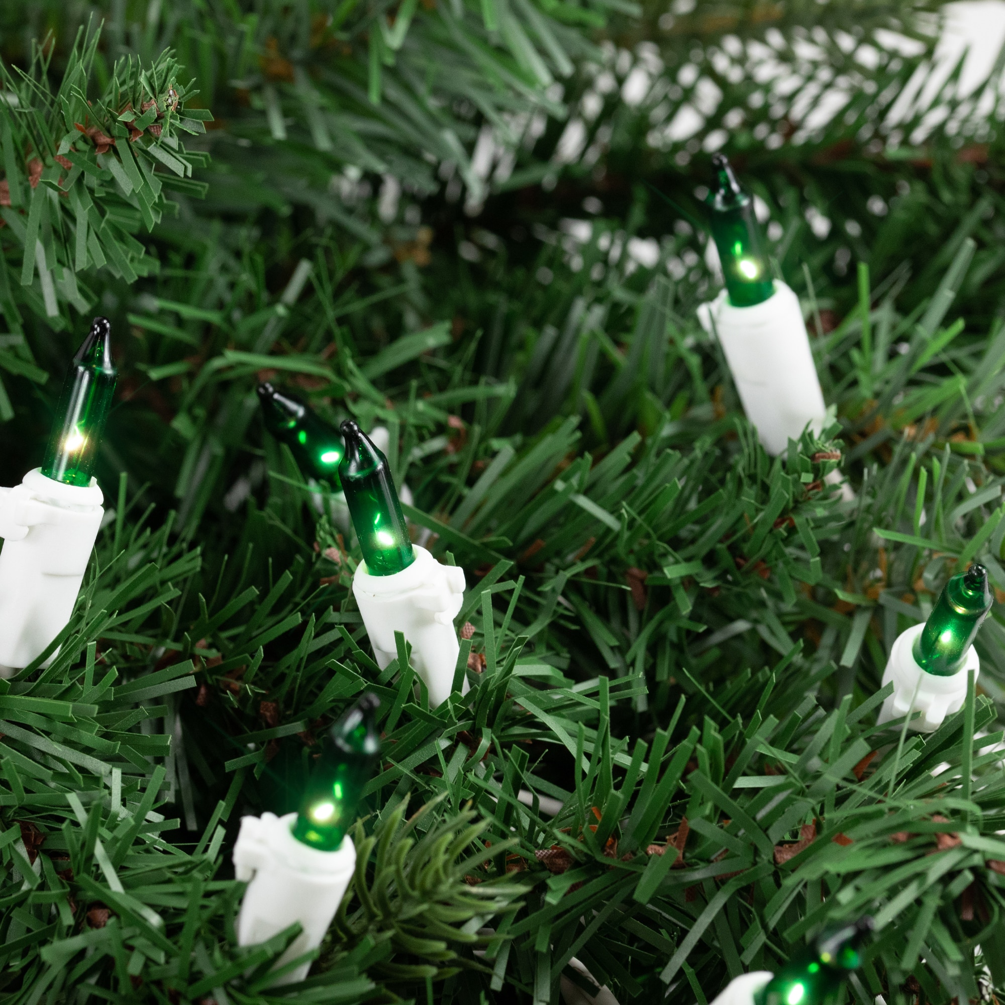 50ct. Mini Christmas String Lights with White Wire