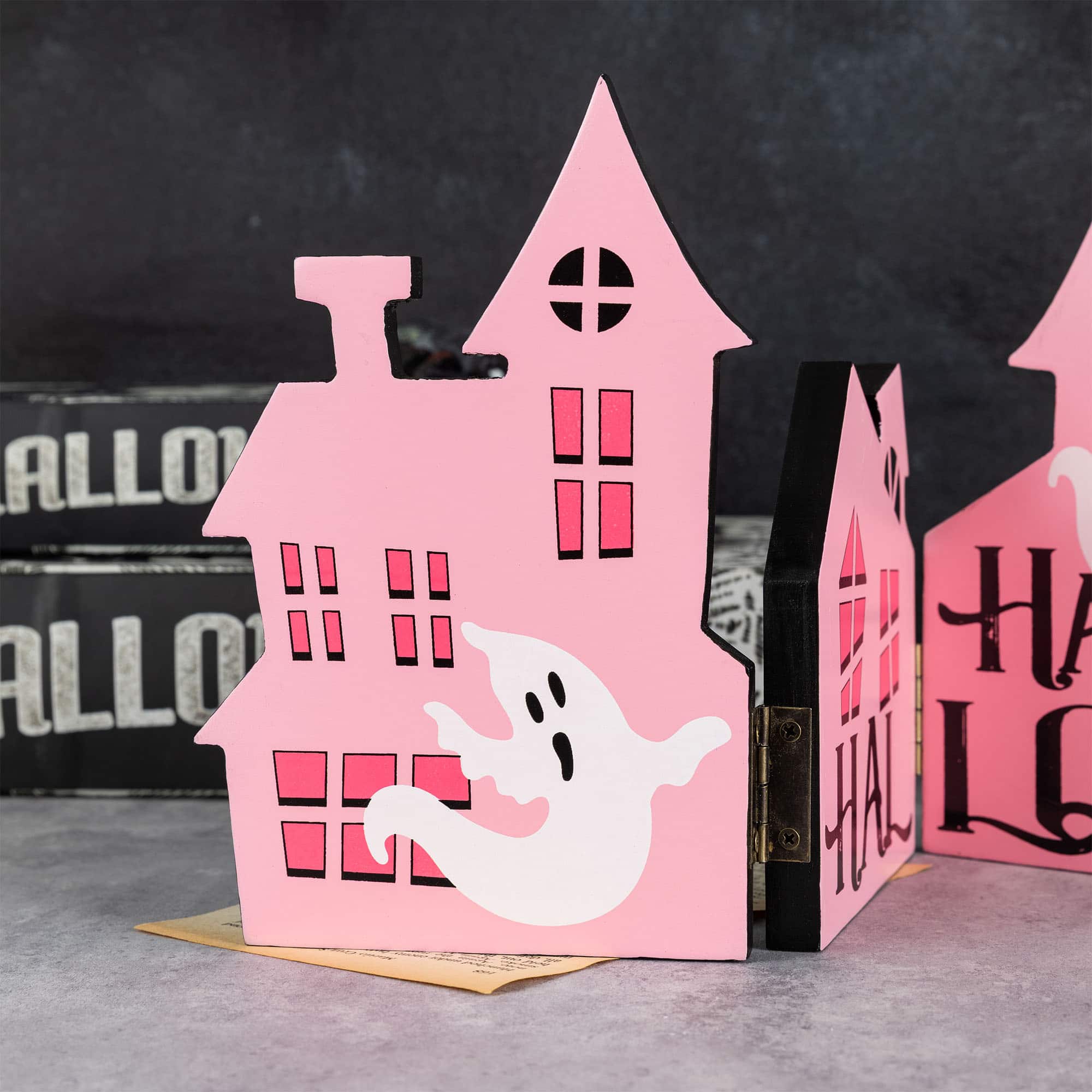 Glitzhome® 24.75" Halloween Wooden House Table Decor