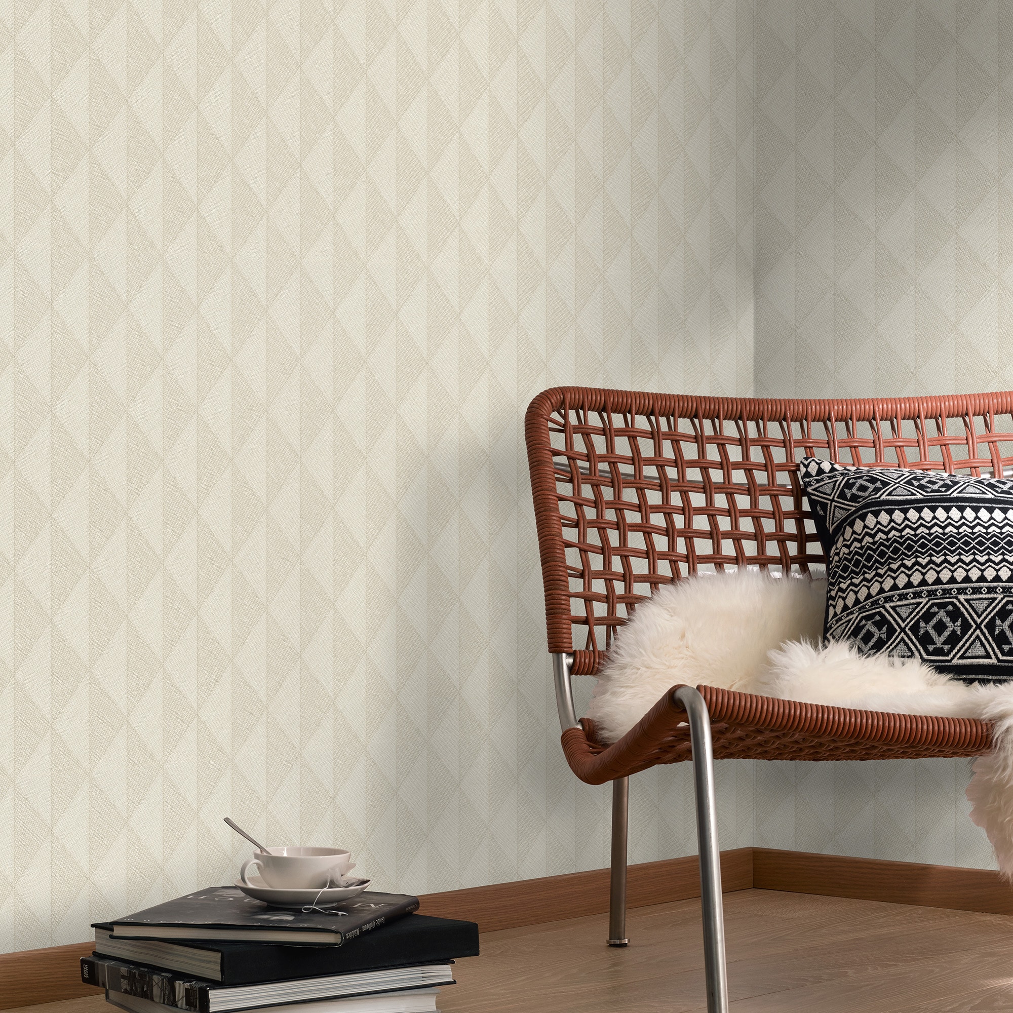 Designs Direct Woven Diamond Whisper Wallpaper