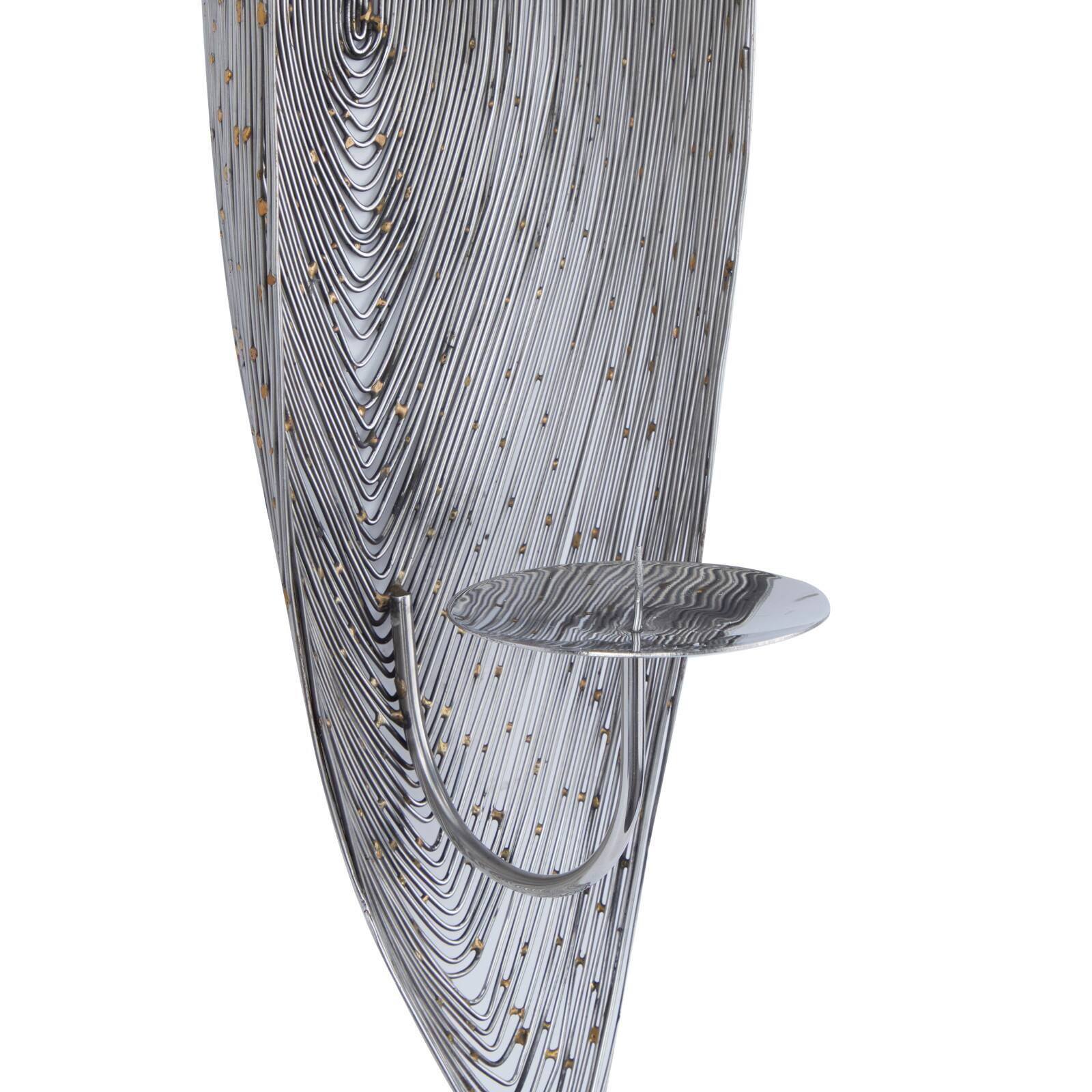 CosmoLiving by Cosmopolitan 23" Silver Contemporary Wall Sconce