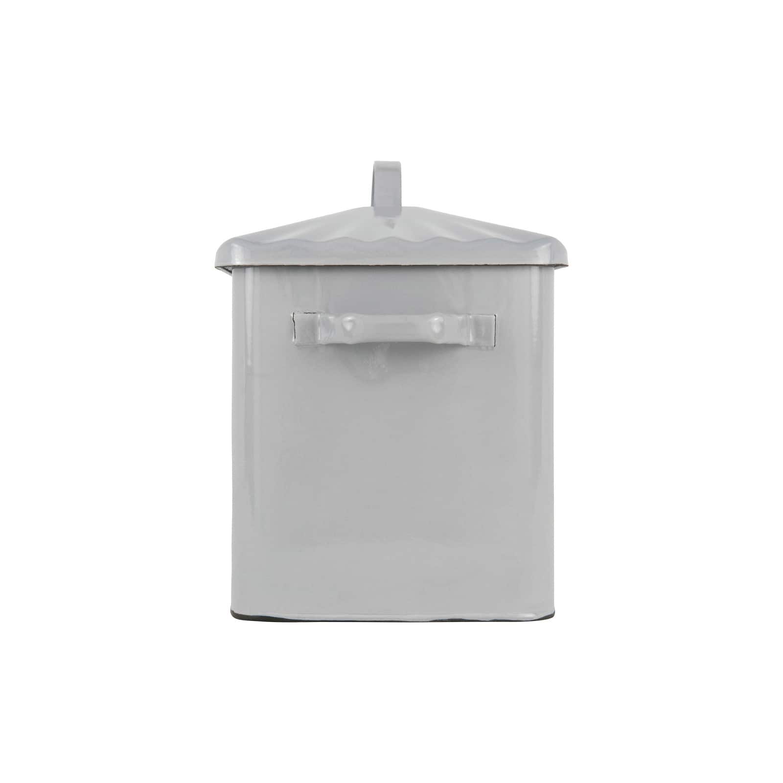 Hello Honey® Enameled Metal Distressed "BREAD" Box with Lid