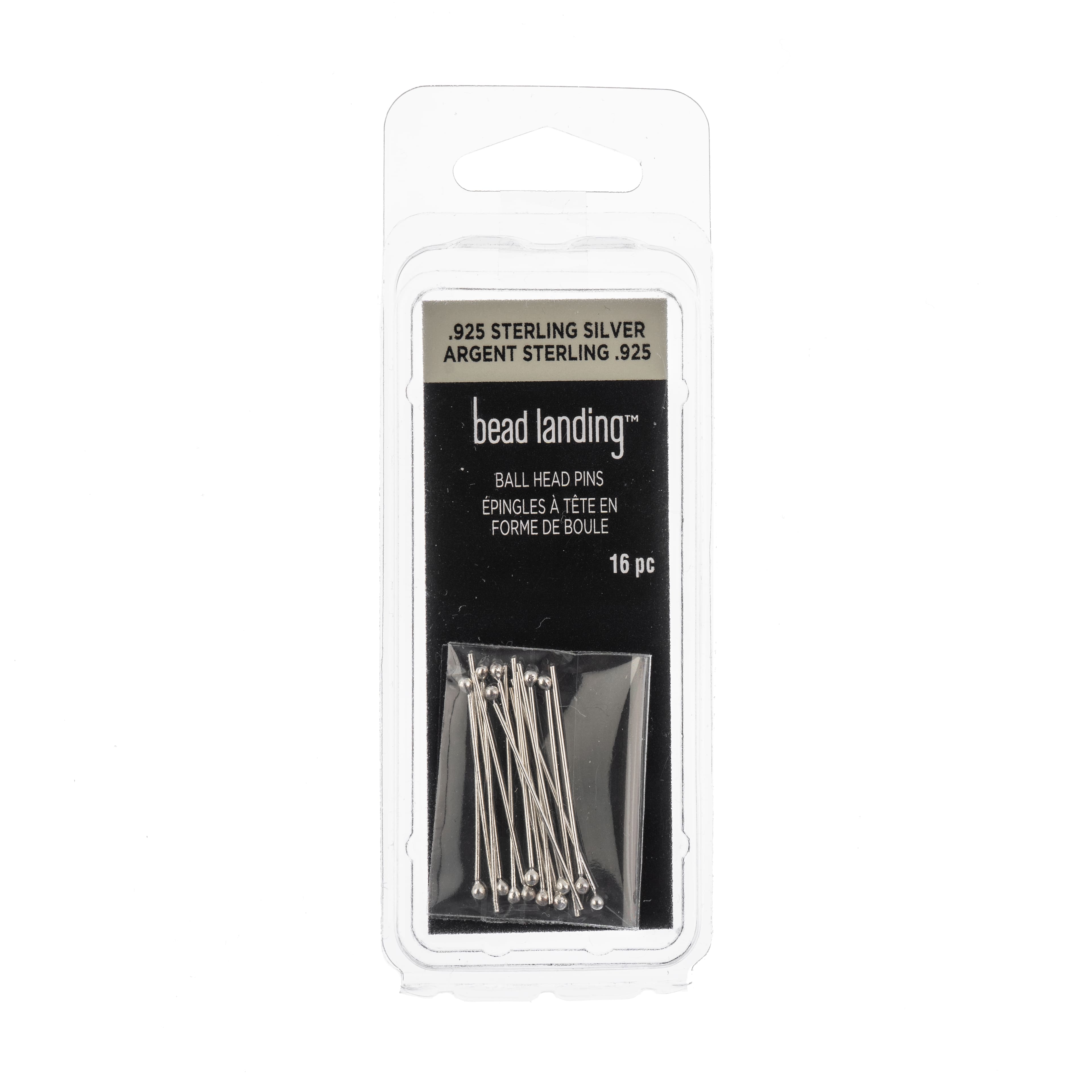 12 Packs: 16 ct. (192 total) 1" Sterling Silver Ball Head Pins by Bead Landing™