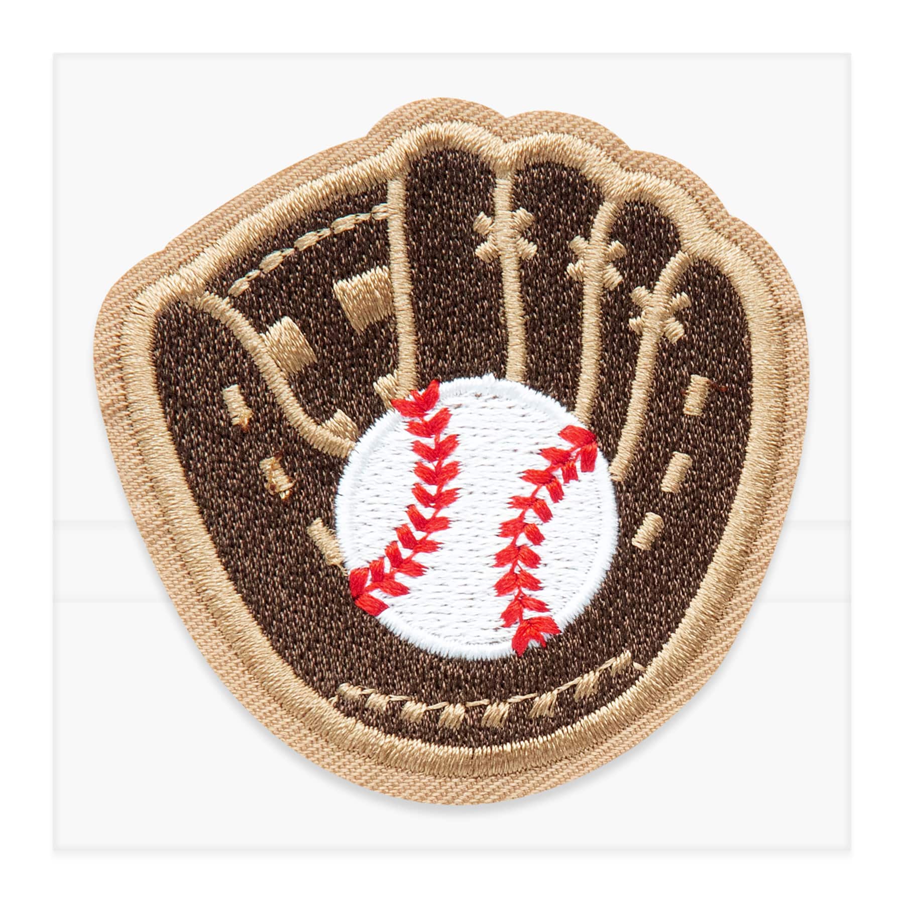 Baseball Mitt Embroidered Iron-On & Adhesive Patch by Make Market®