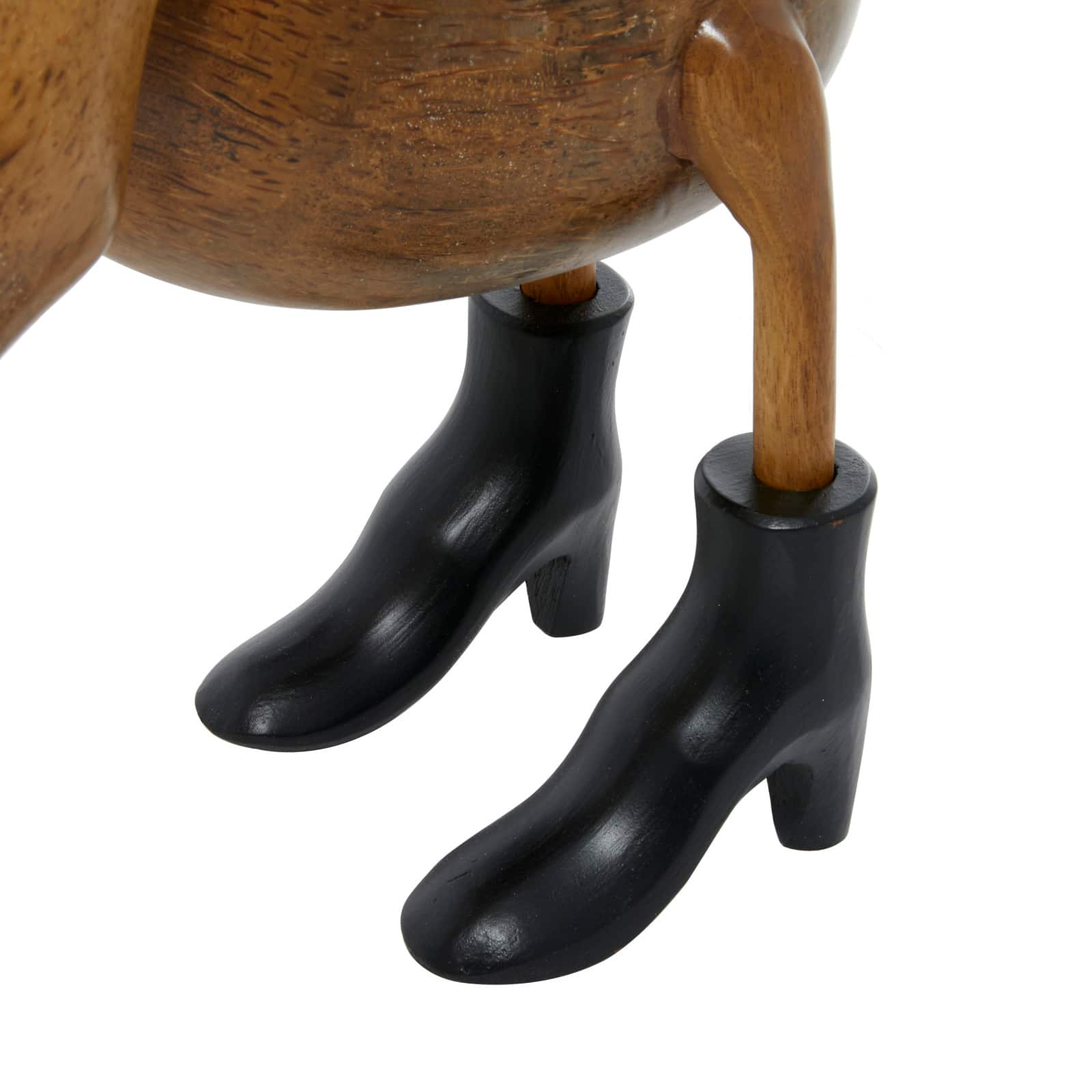 Brown Wood Farmhouse Sculpture, Duck 11" x 16" x 6"