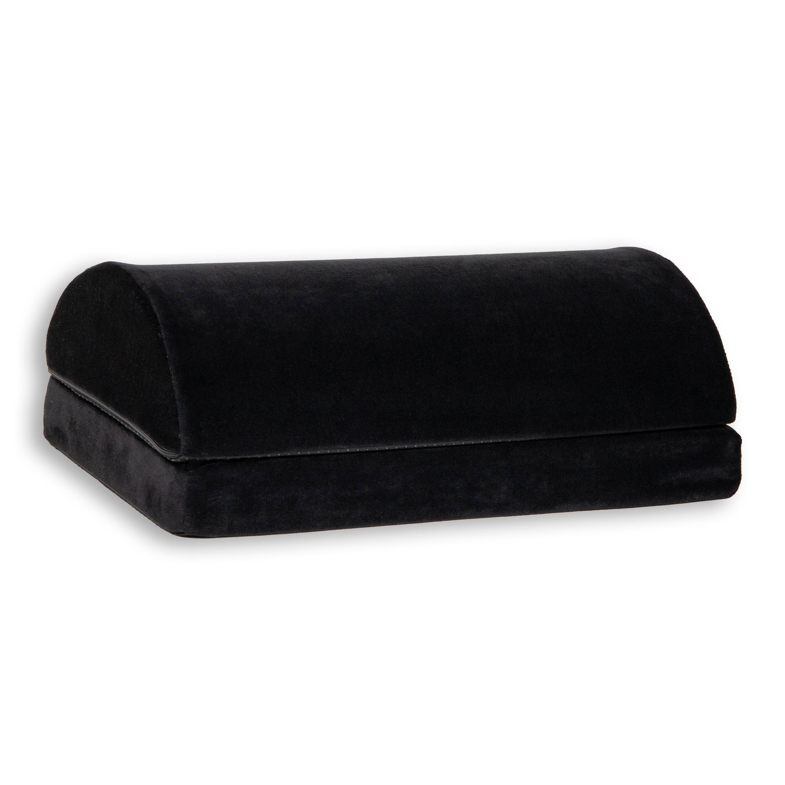 Mind Reader Air-Cloud Memory Foam Under Desk Footrest, Ergonomic Support for Back, Hip, Legs, Knees & Feet, Adjustable Height, Memory Foam, Black