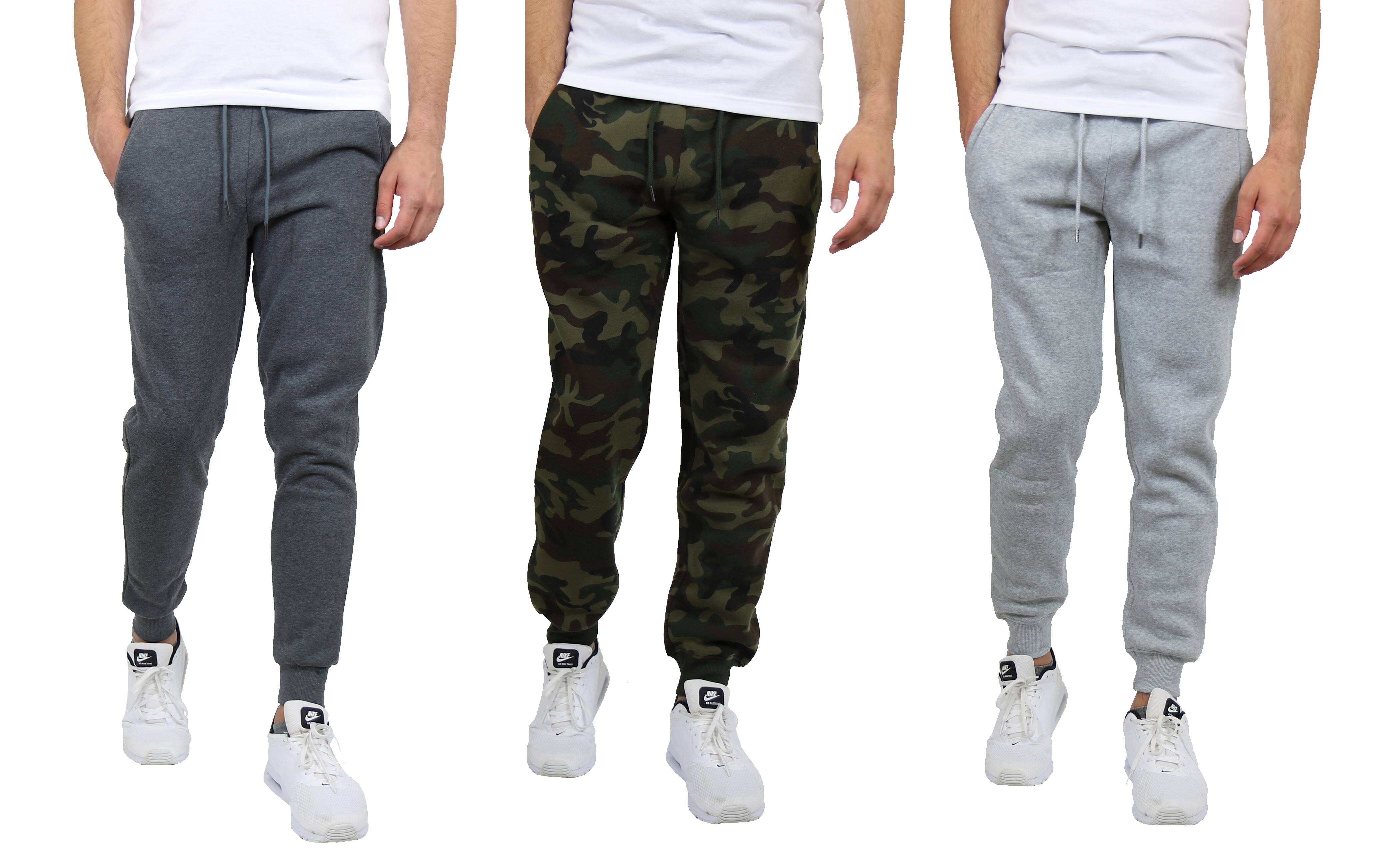 Galaxy by Harvic Men's Fleece-Lined Jogger Sweatpants 3 Pack