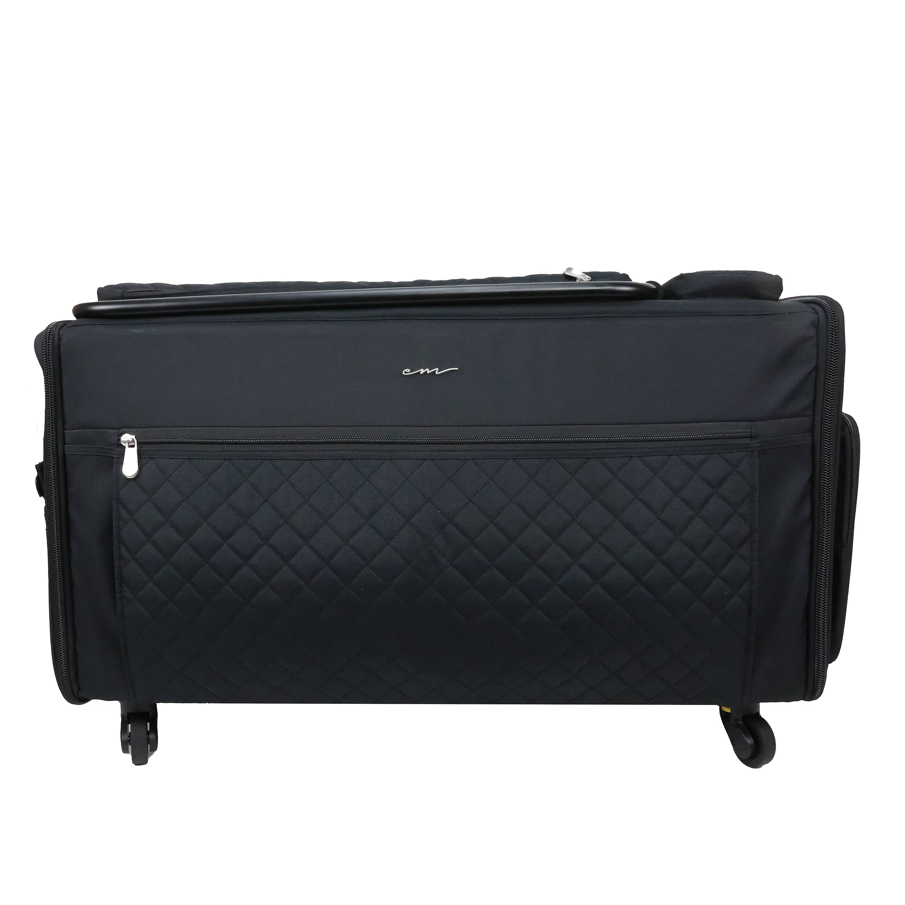 Everything Mary Black Jumbo Rolling Craft Tote