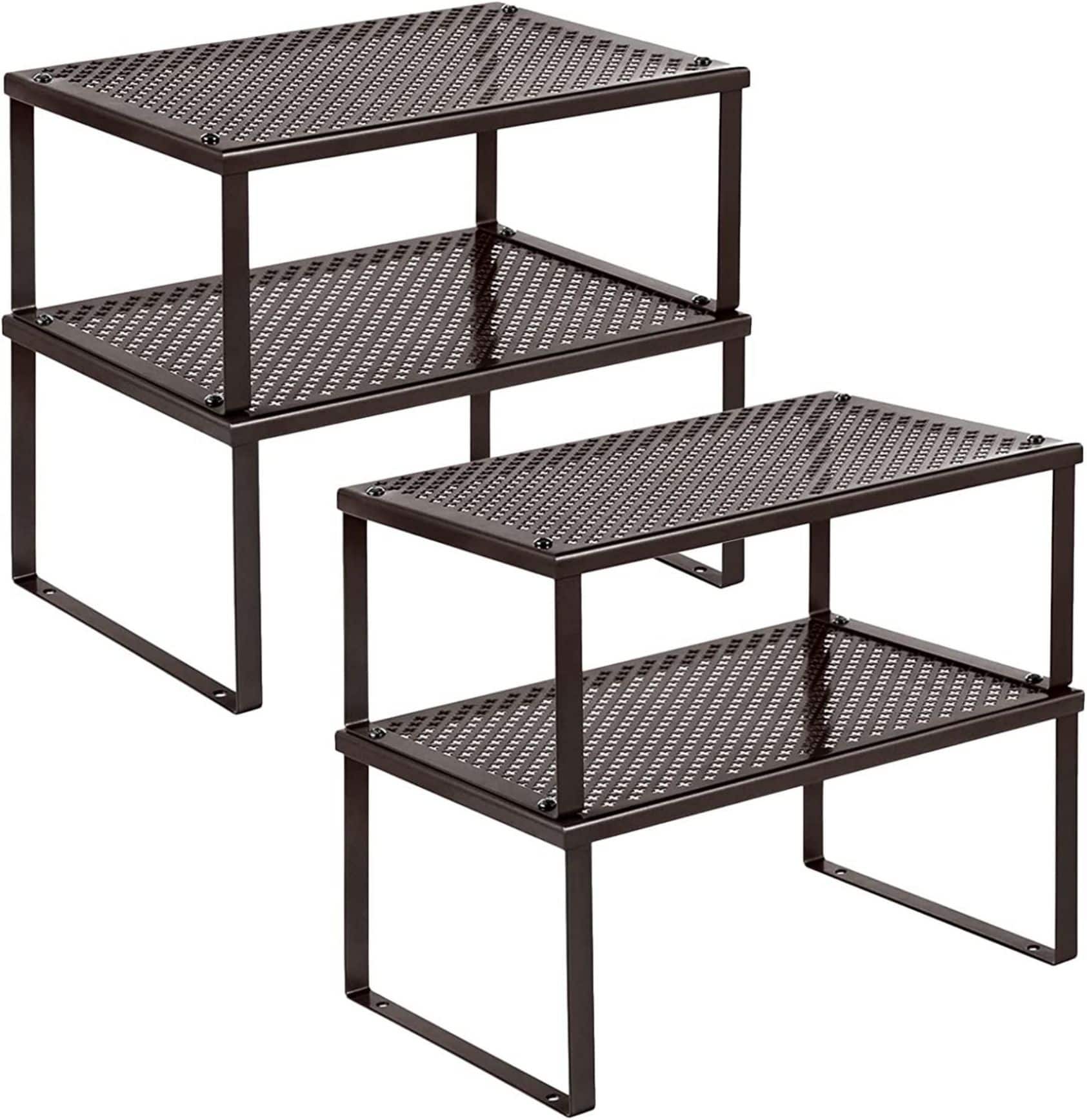 NEX™ Expandable & Stackable Kitchen Cabinet & Counter Shelf Organizer, 2ct.