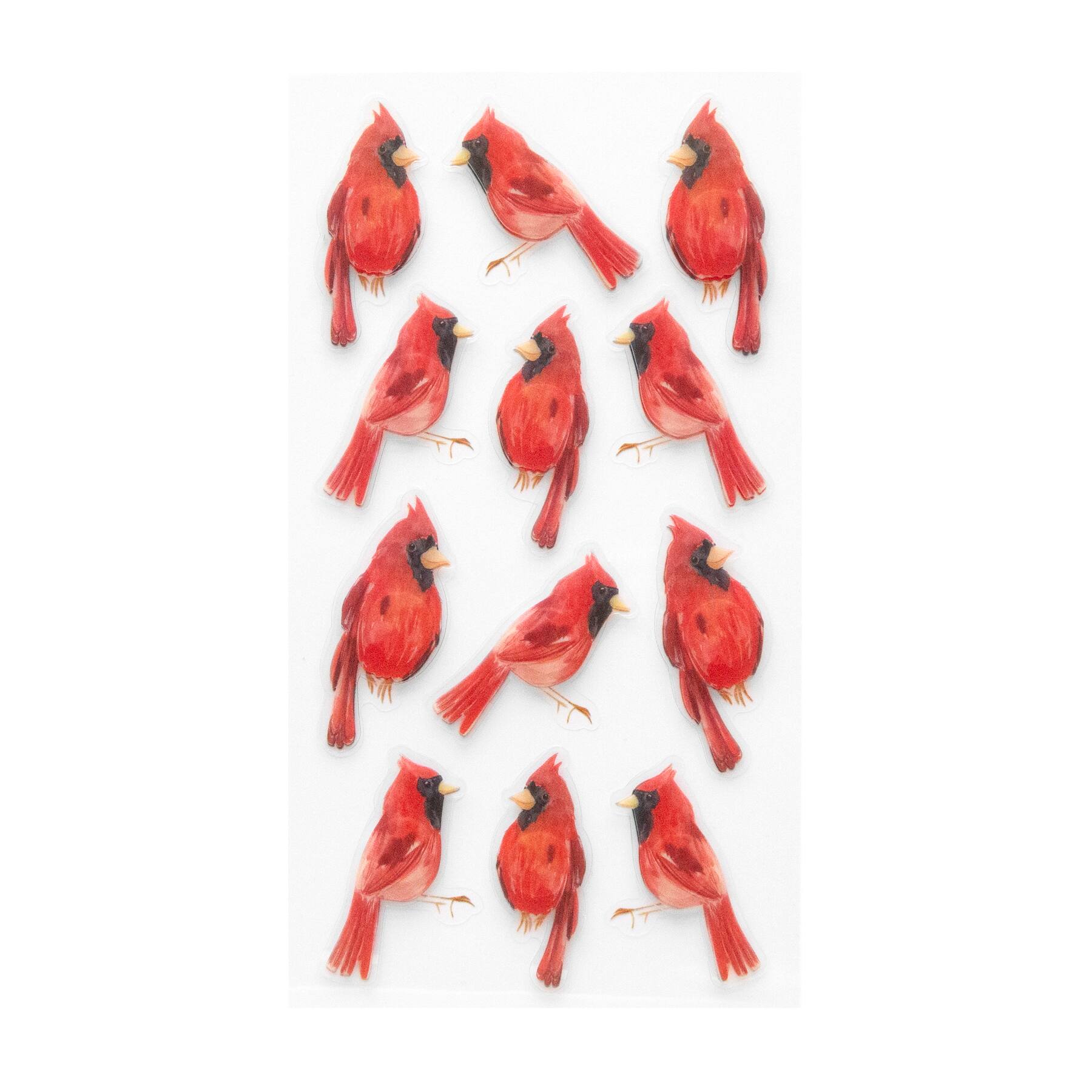 12 Packs: 12 ct. (144 total) Cardinal Dimensional Stickers by Recollections™