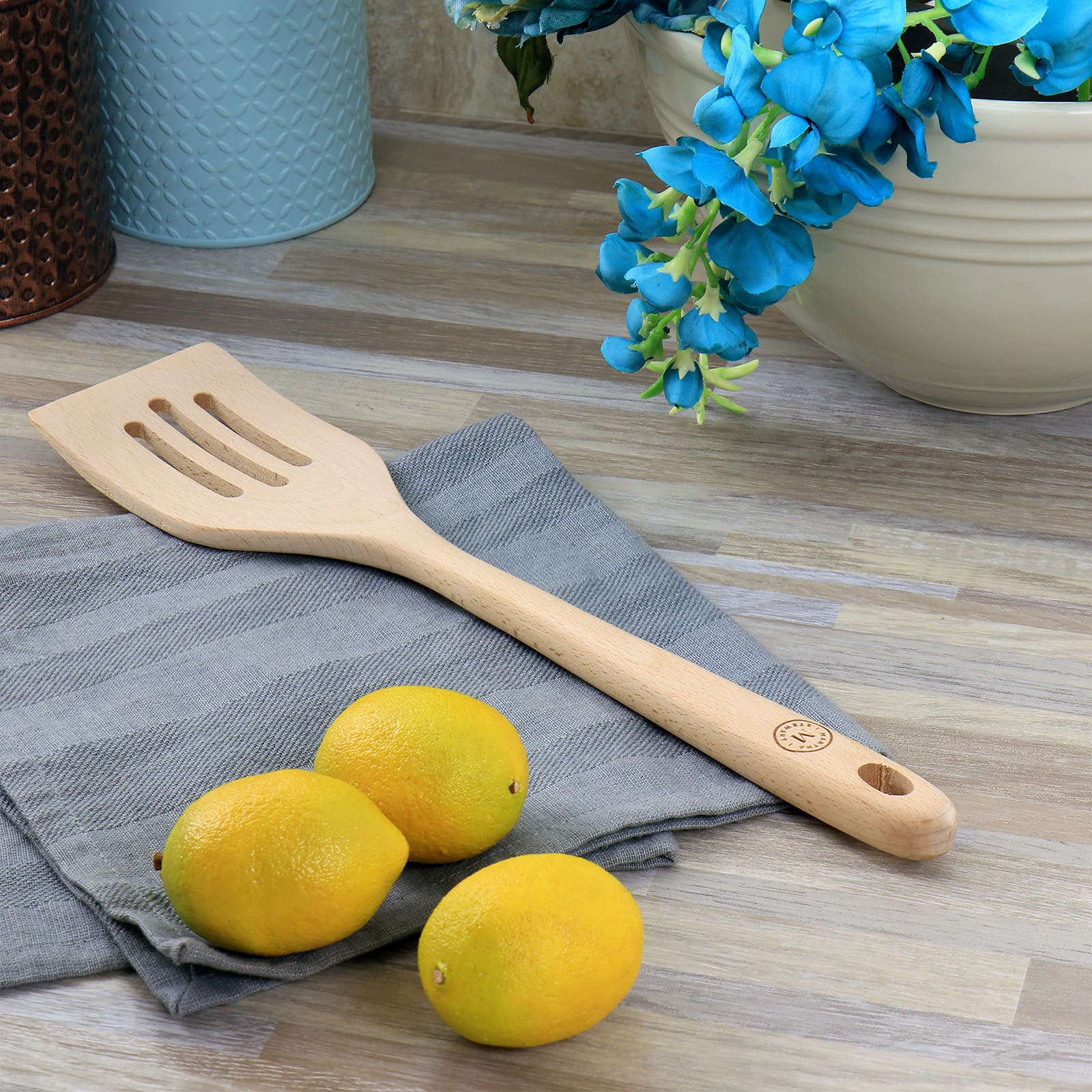 Martha Stewart 14'' Beech Wood Slotted Turner