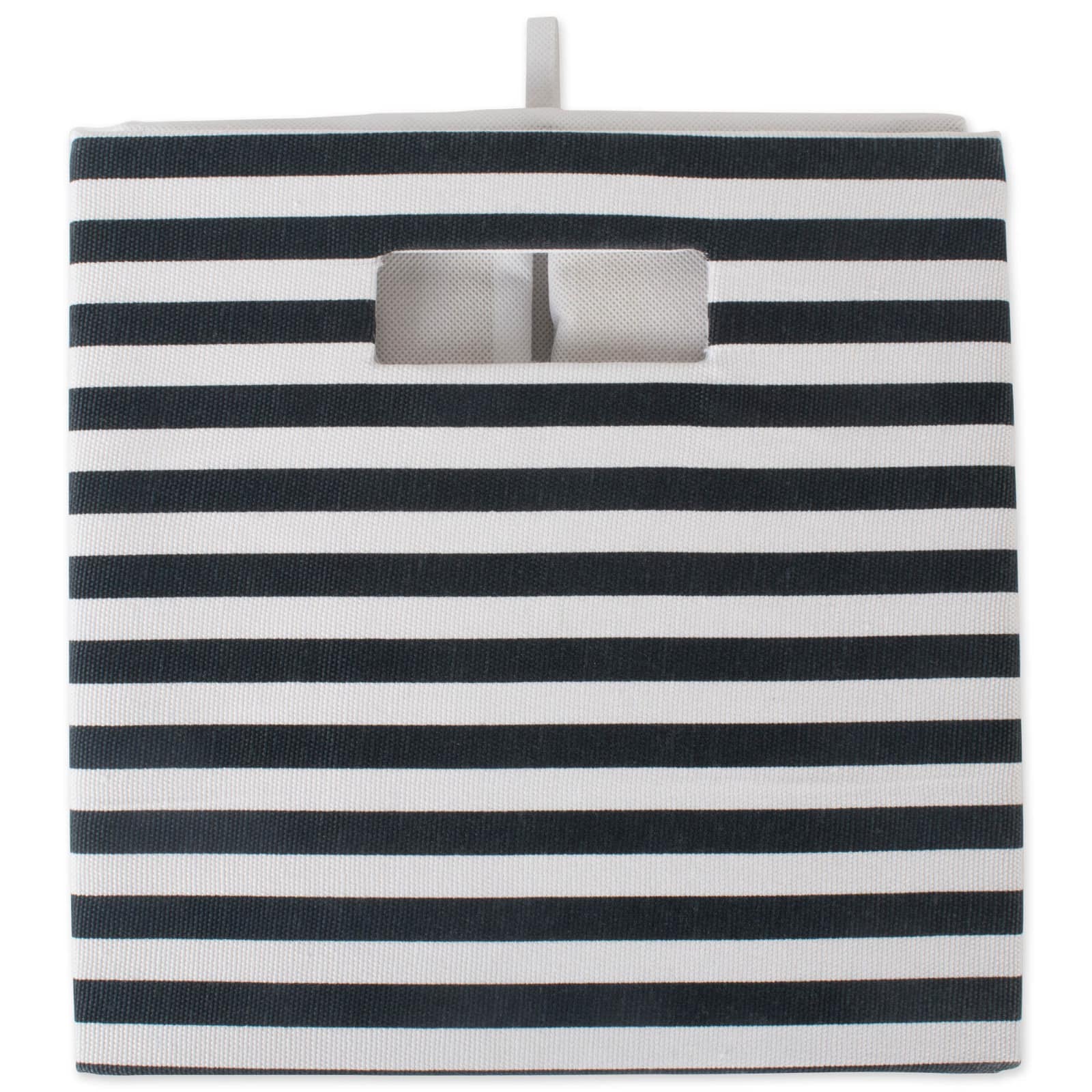 DII® Square Black Pinstripe Polyester Cube
