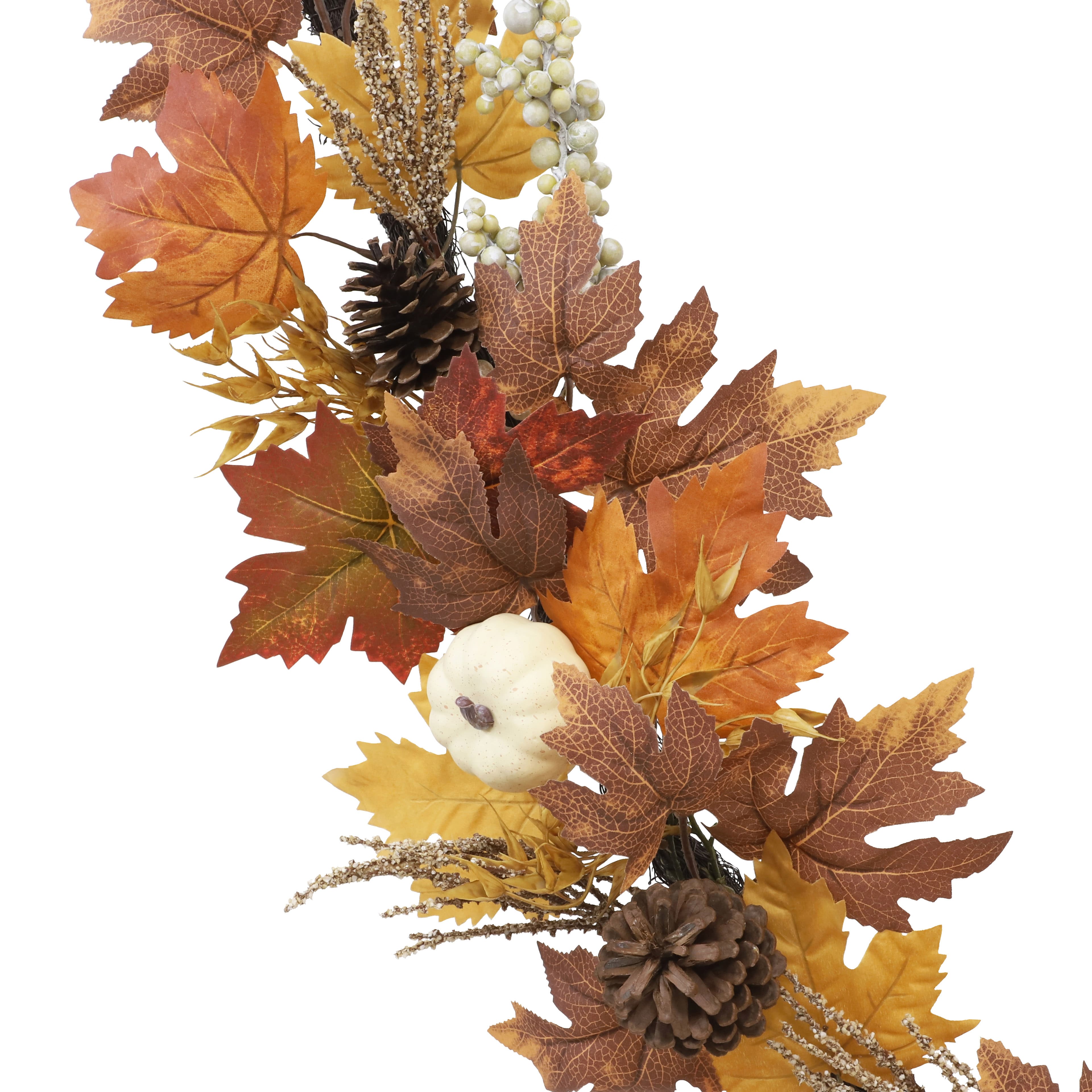 6ft. Cream & Orange Pumpkin & Maple Leaf Garland by Ashland®