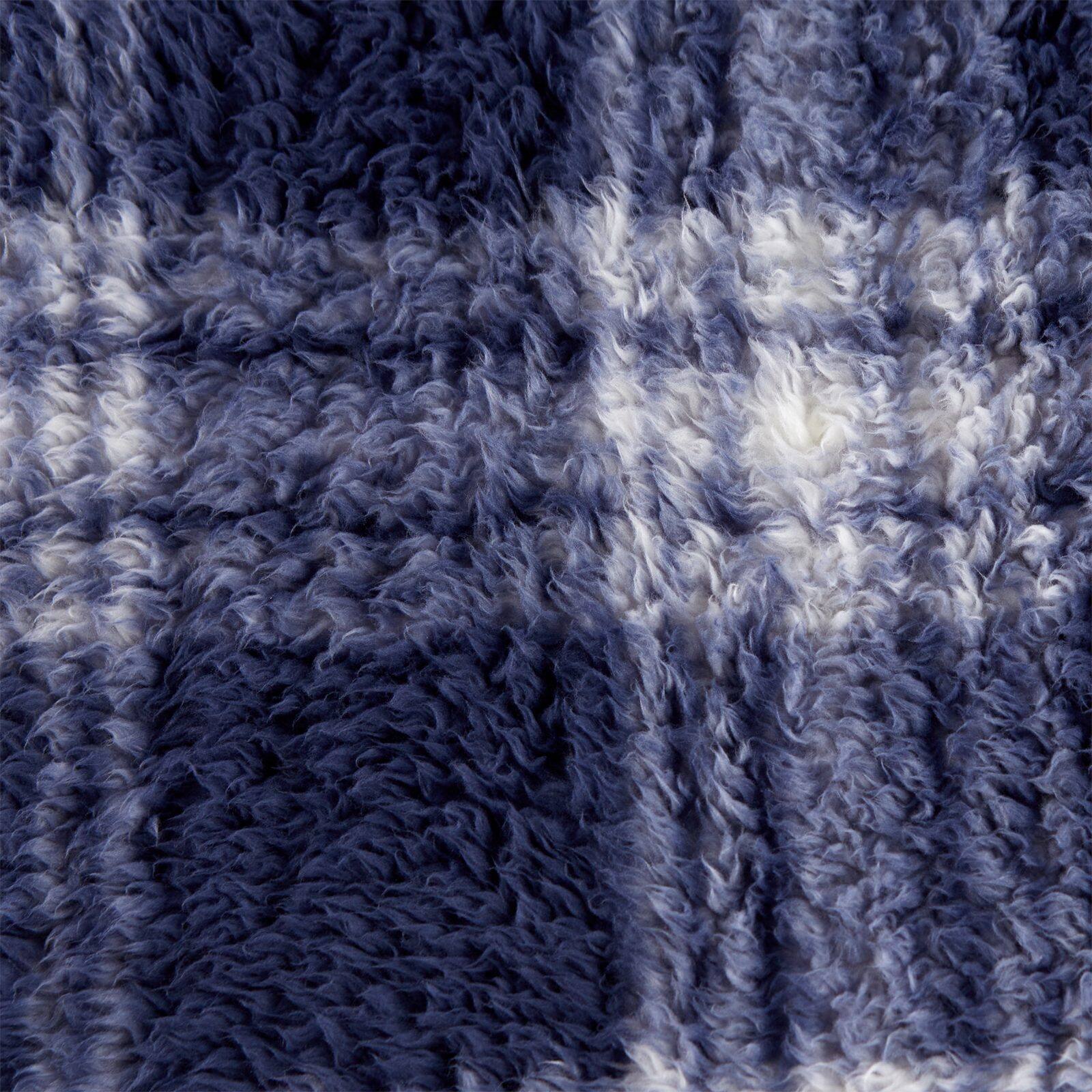 DII® French Blue Farmhouse Plush Plaid Throw