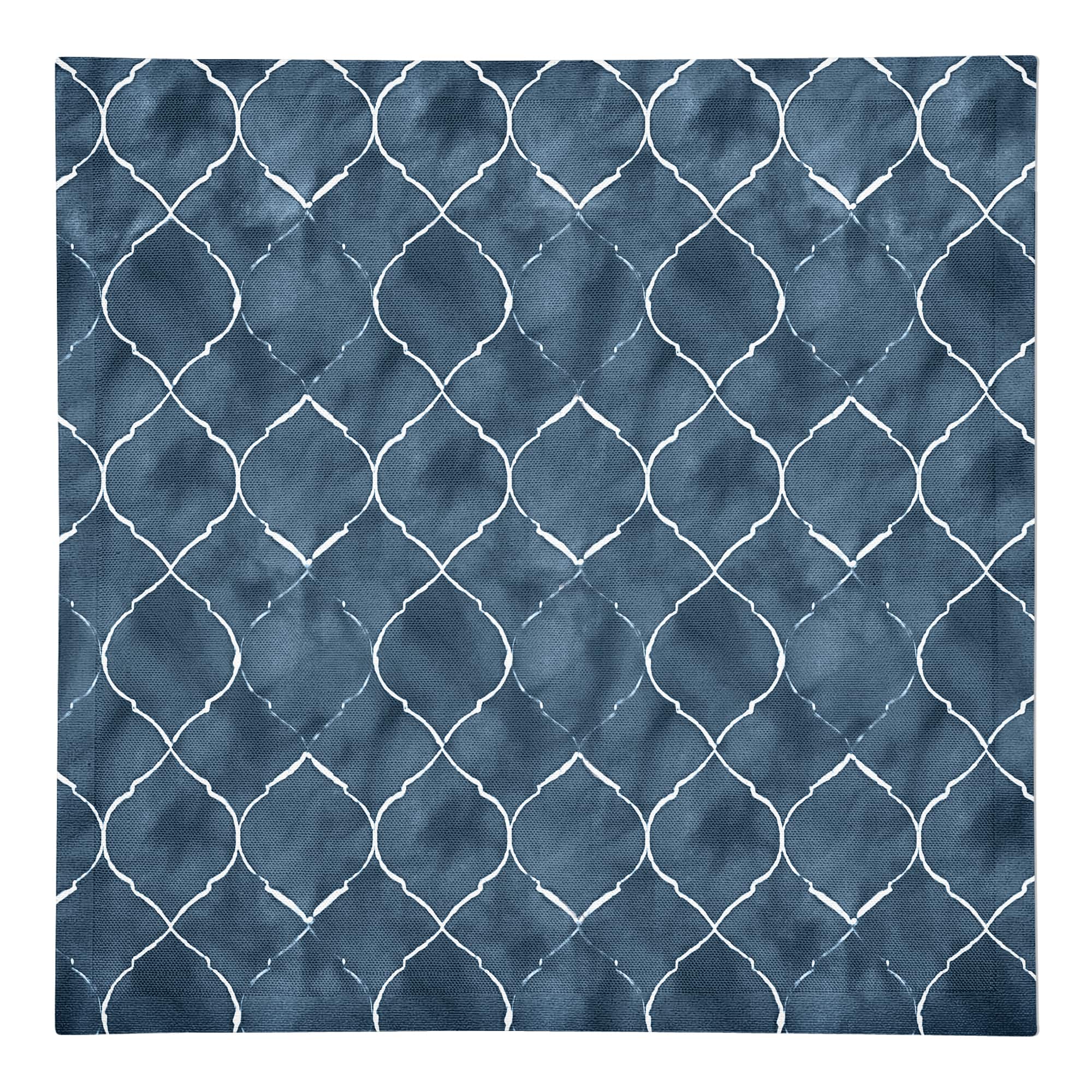 Blue Ogee Pattern 10" x 10" Cotton Twill Napkin