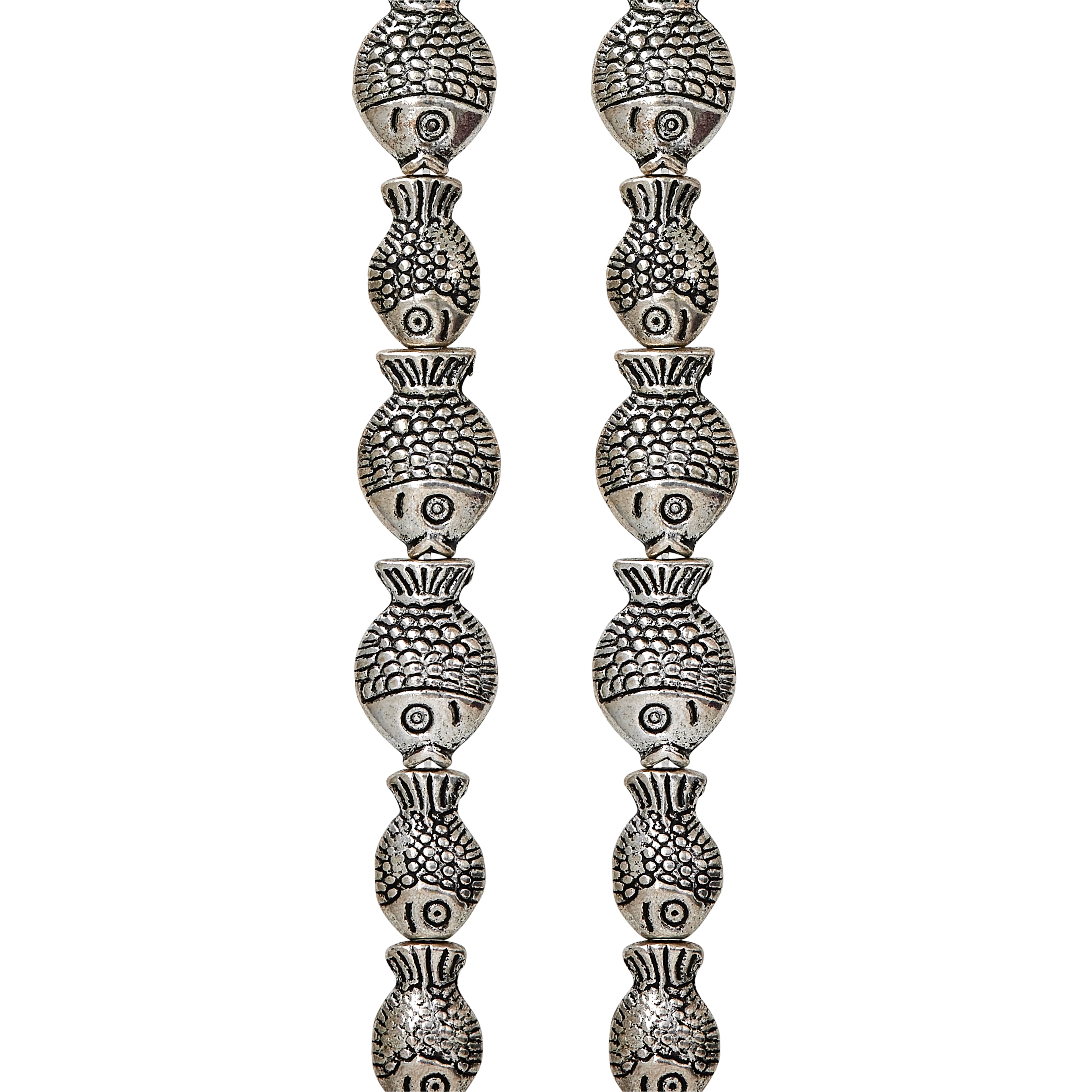 12 Packs: 20 ct. (240 total)  Antique Silver Fish Mix Metal Beads by Bead Landing™
