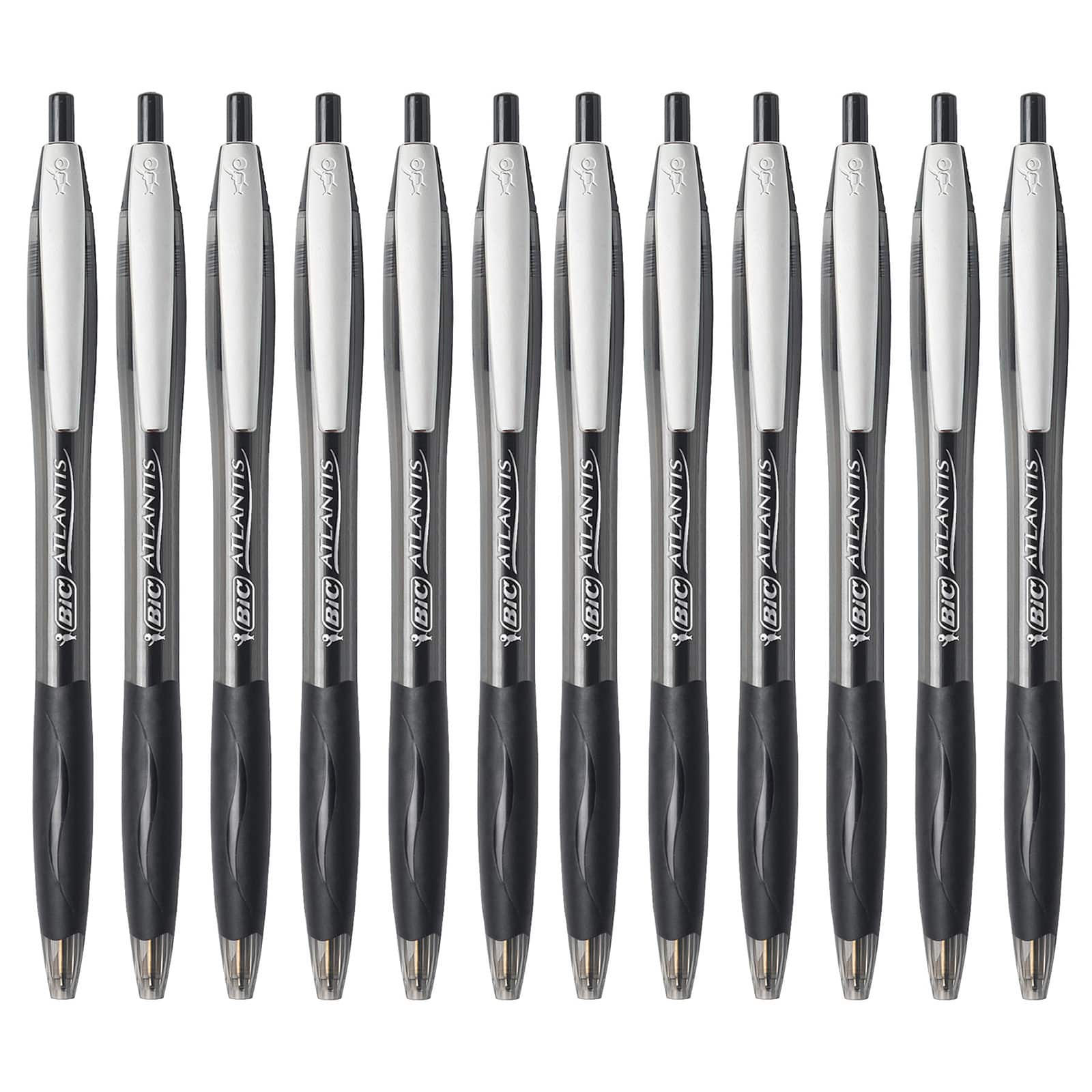 BIC® Glide™ Black Medium Point 1mm Retractable Ball Pen, 12ct.