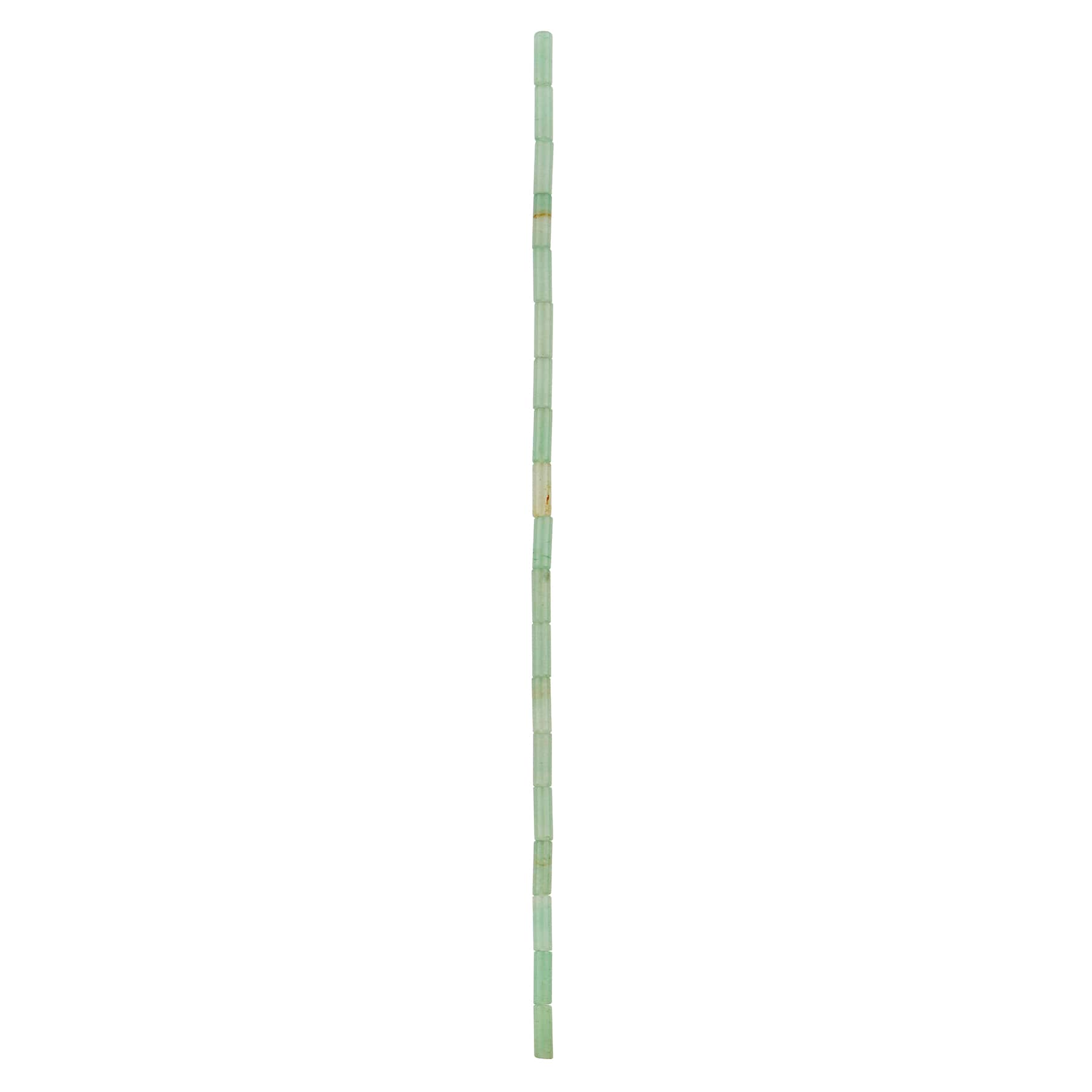 12 Pack: Green Aventurine Tube Beads, 13mm by Bead Landing™