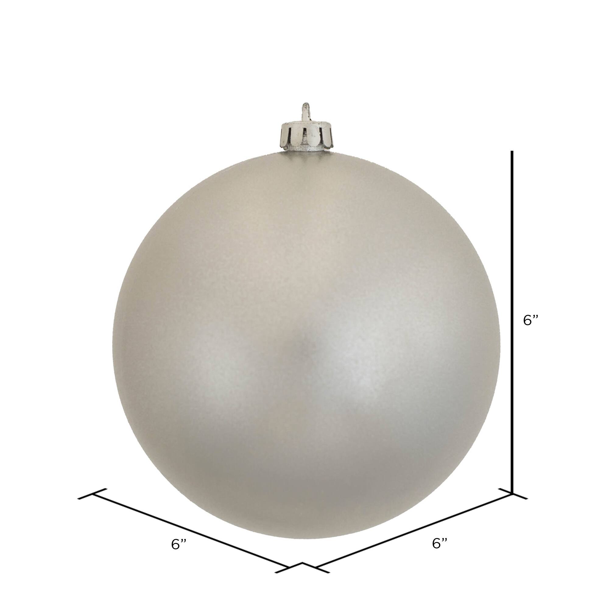 Vickerman 6" Silver Candy Ball Ornaments, 4ct.