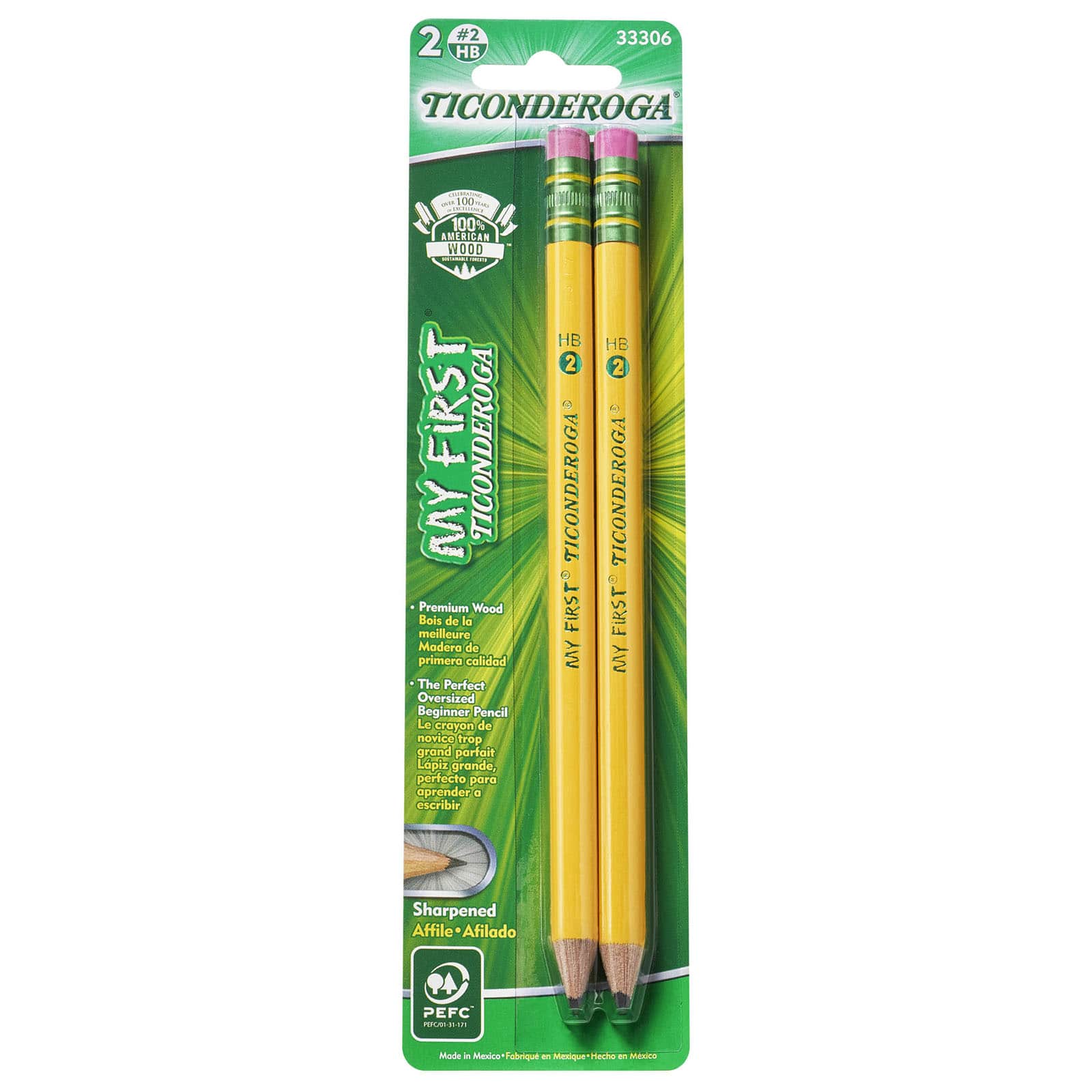 Ticonderoga® My First No.2 Sharpened Pencils