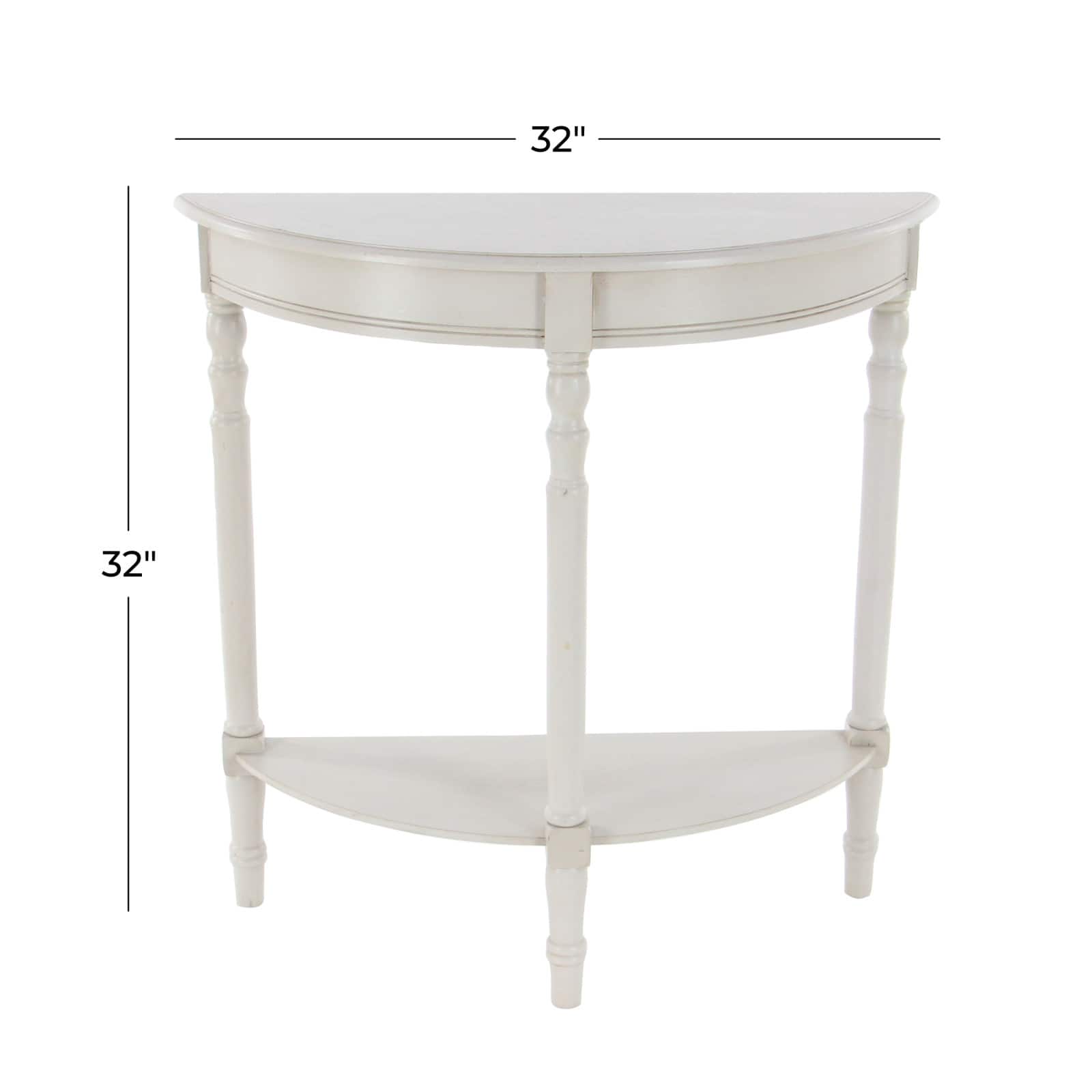 32" Light Gray Traditional Wooden Console Table