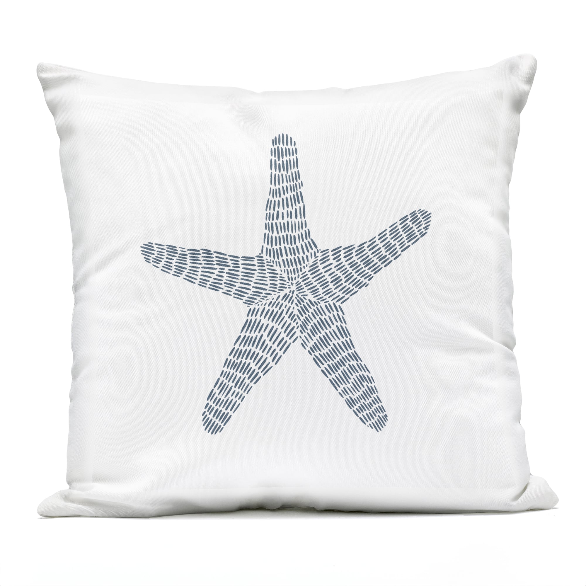 Stupell Industries 18" x 18" White Minimal Starfish Printed Outdoor Throw Pillow
