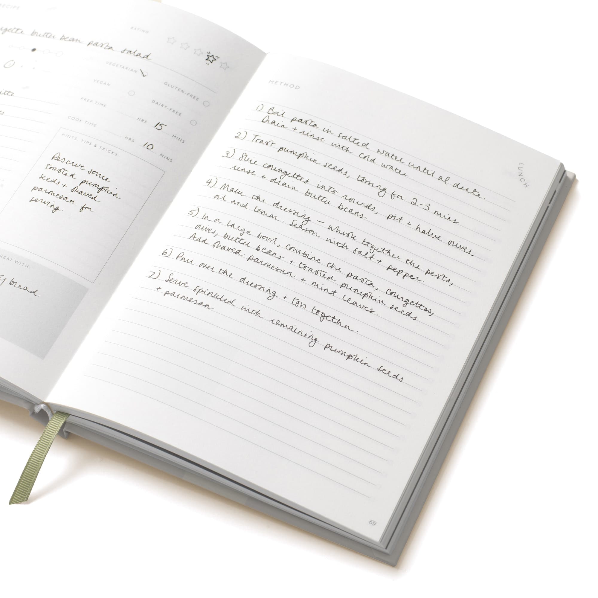 Papier 6" x 8.5" Vegetable Medley Hardcover Guided Recipe Journal