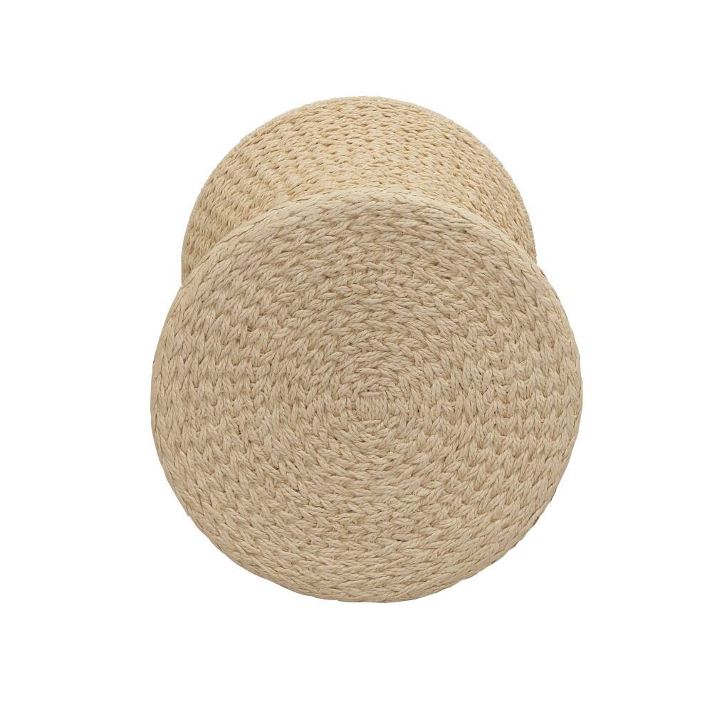 Household Essentials 21" Woven Paper Rope Hourglass End Table