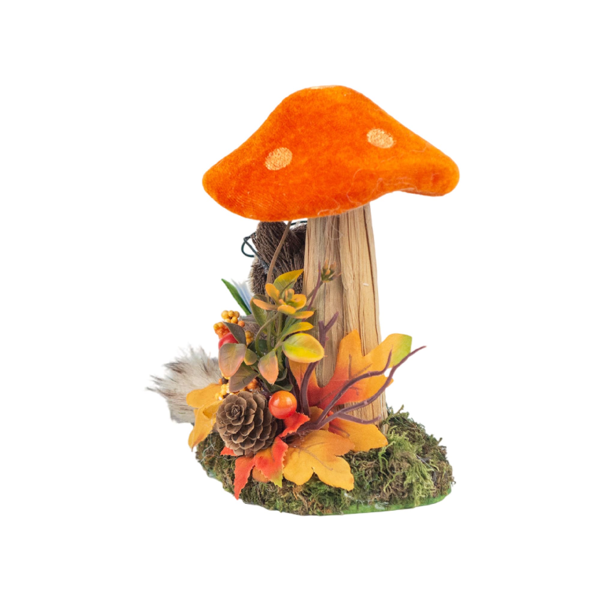 6.5" Reading Fox under Mushroom Decorative Animal by Ashland®