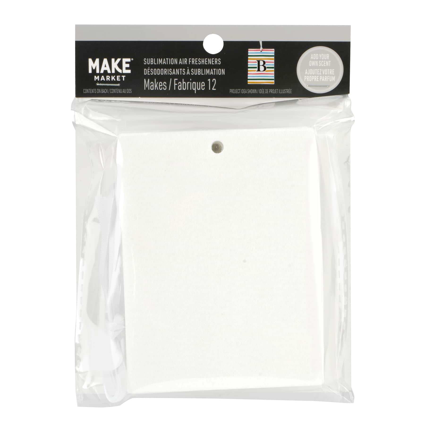 12 Packs: 12 ct. (144 total) Hanging Felt Sublimation Air Fresheners by Make Market®
